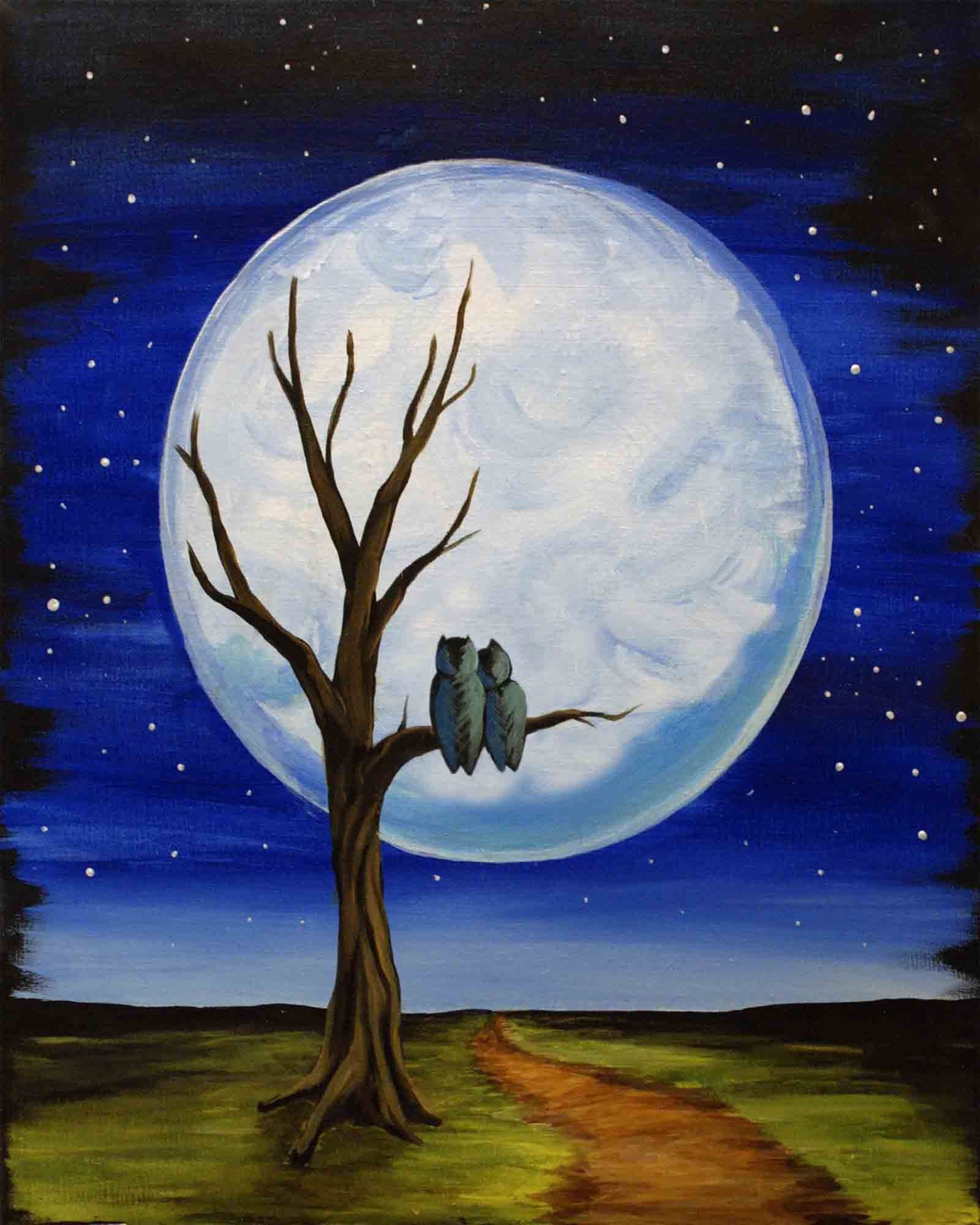Night Sky Moon Painting. Explore collection