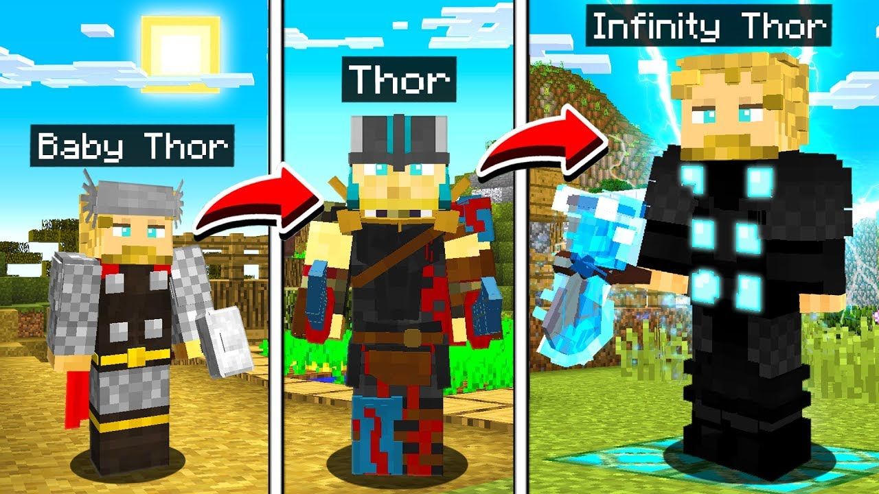 LIFE OF THOR IN MINECRAFT!