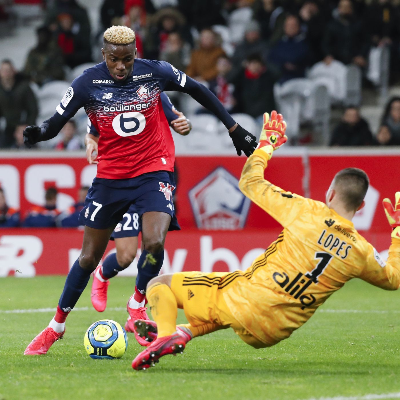 Manchester United target Lille striker Victor Osimhen Busby Babe