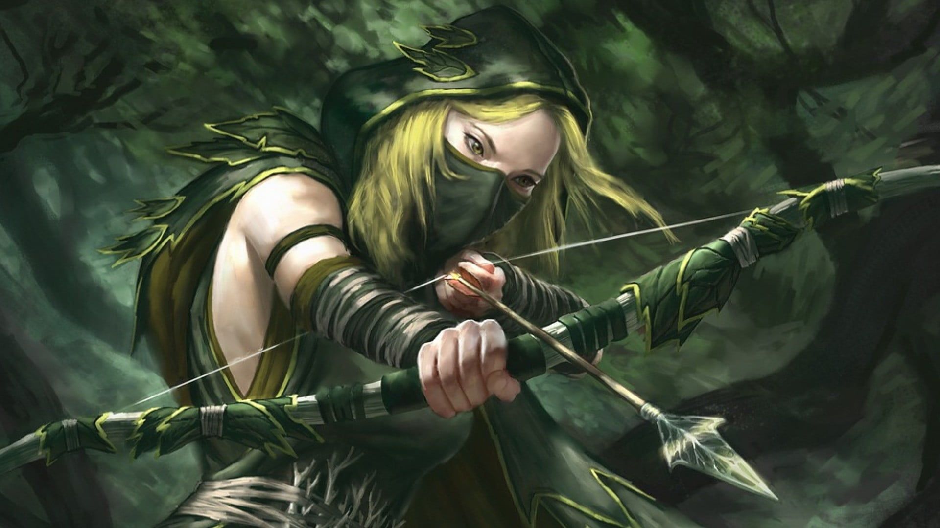 Dota 2 Wind Runner digital wallpaper, fantasy art, archer HD