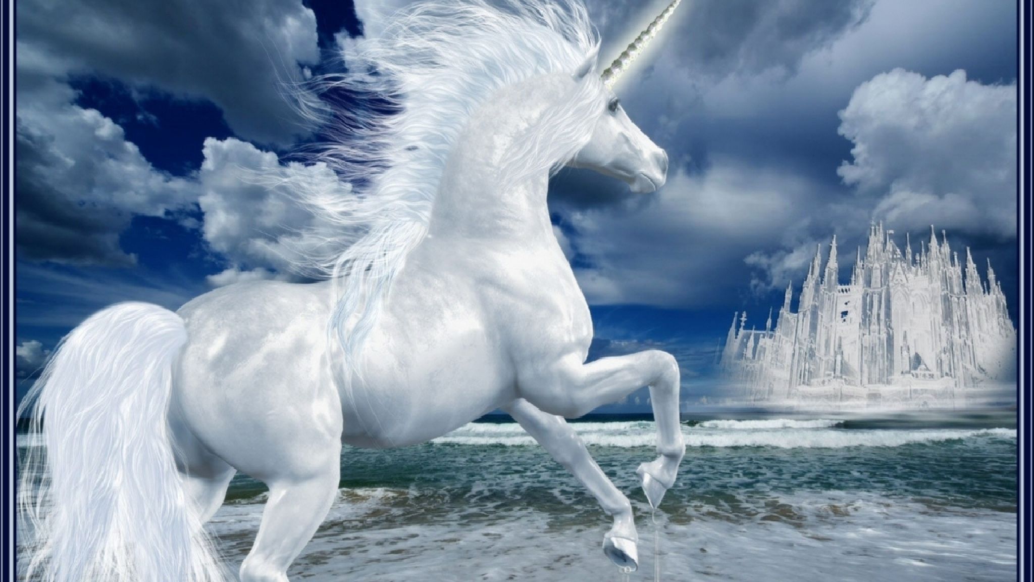 Free download Download Wallpaper 2048x1152 unicorn lock phantom