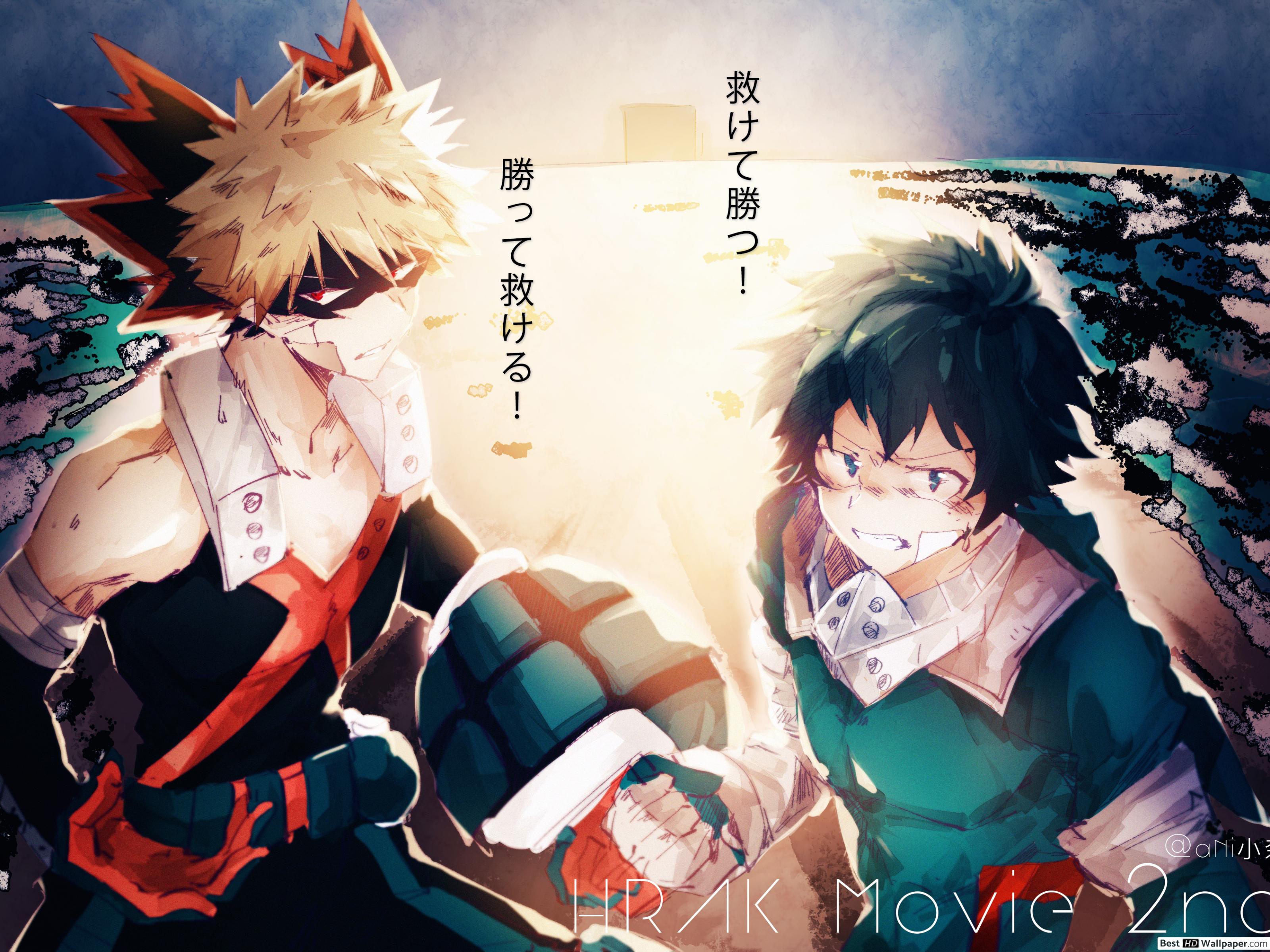 Deku & Bakugo Hero Academia HD wallpaper download