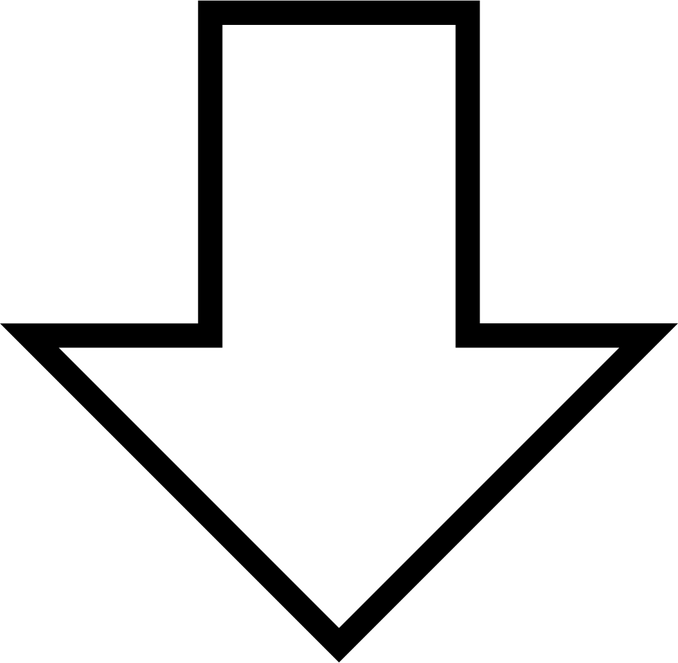 White down arrow png PNG Image
