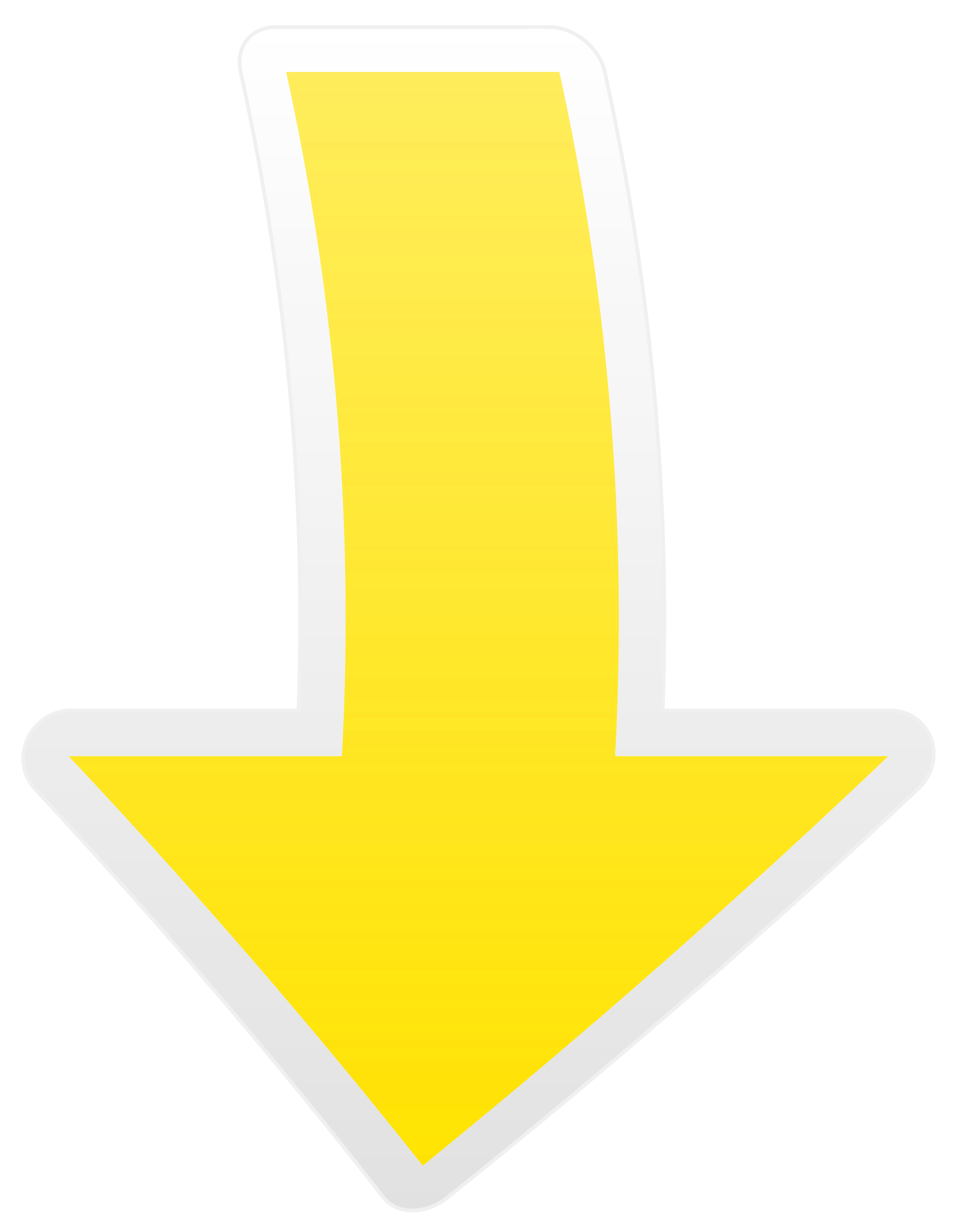 Yellow Arrow Down Transparent PNG Clip Art Image