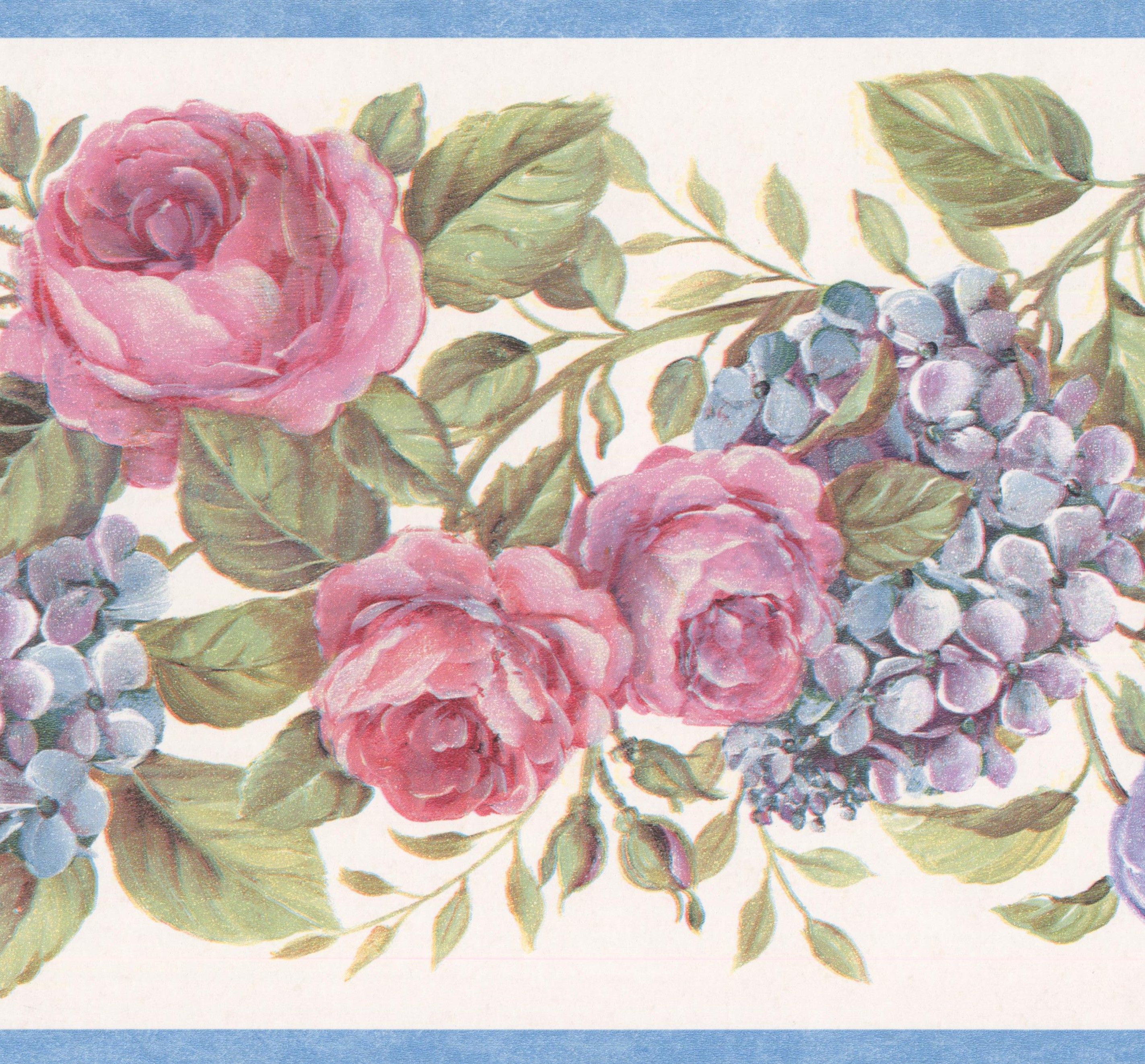 Chesapeake Floral Roses Design Wallpaper Border' x 6.75