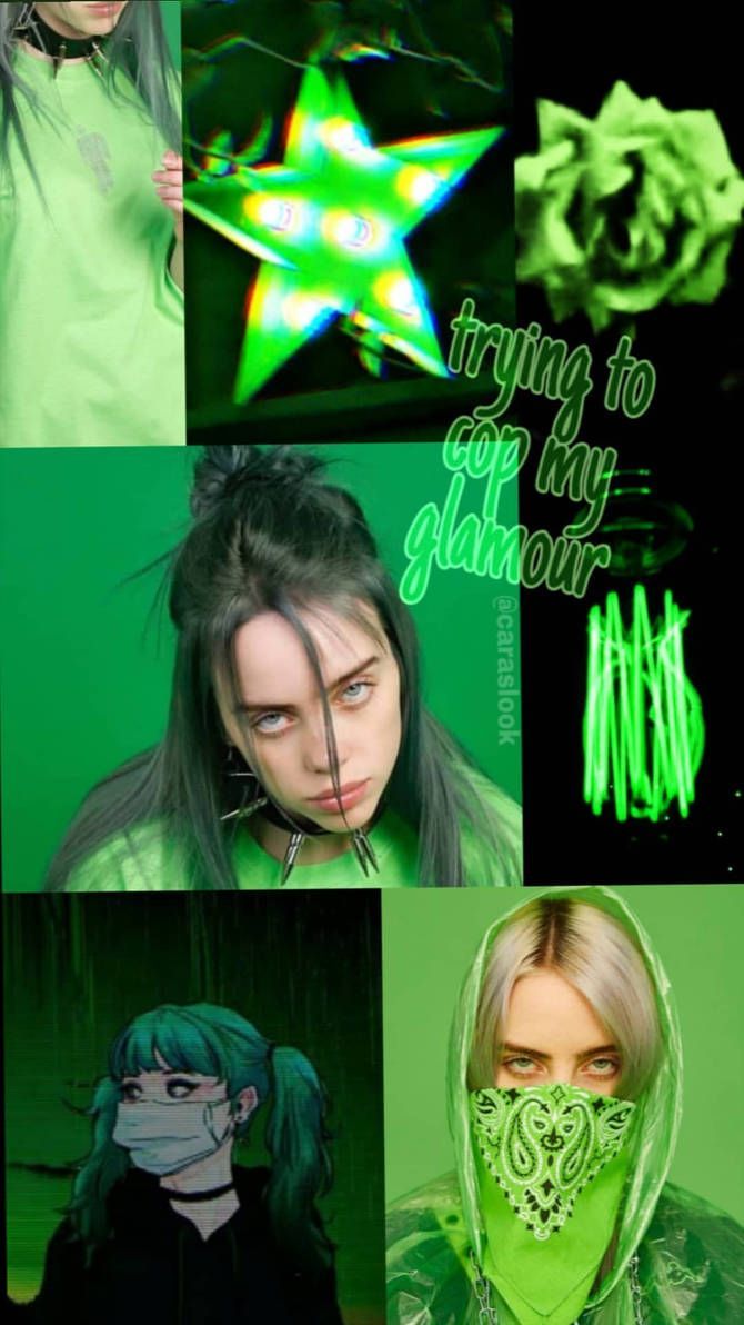 Billie Eilish green aesthetic wallpaper