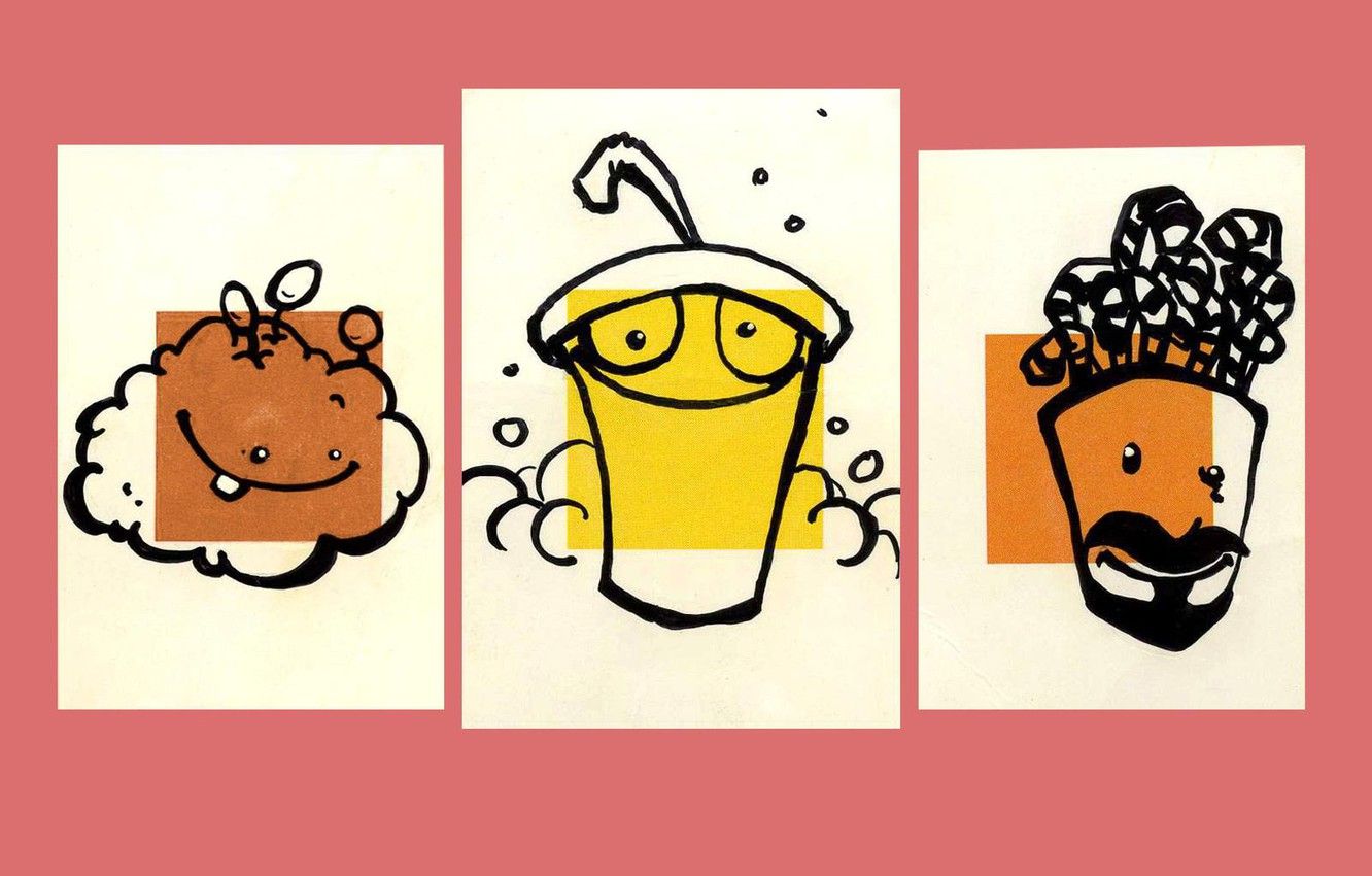Wallpaper Shake, Aqua Teen Hunger Force, Cup, Fry, Meatball image