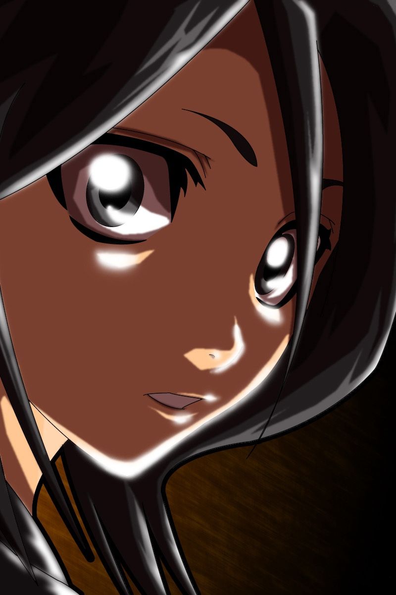 Download wallpaper 800x1200 girl, rukia kuchiki, brunette, eyes