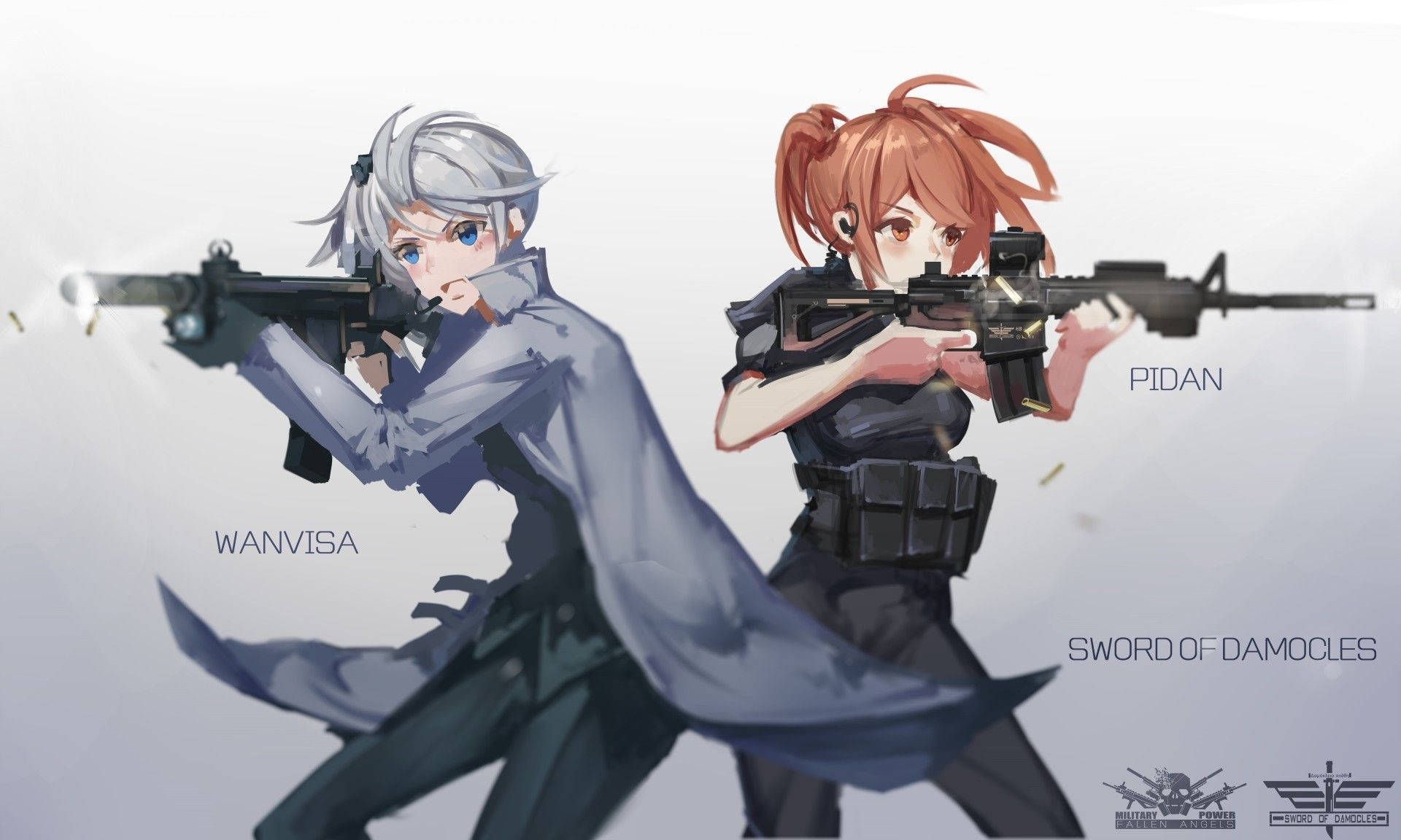 Anime Anime Anime Girls Gun Weapon Boy Gun White Hair