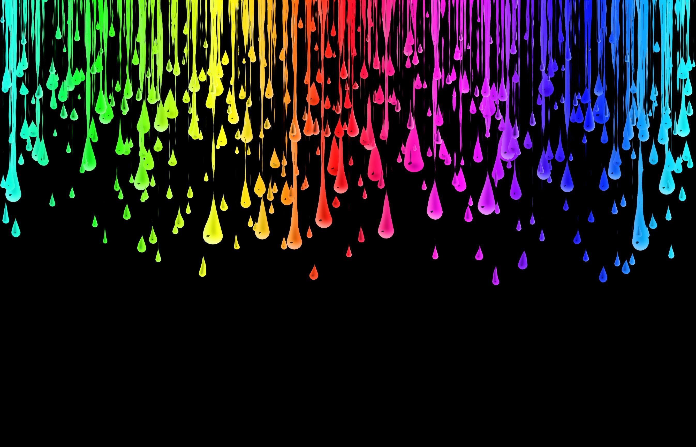 Rainbow Paint Drip Wallpaper