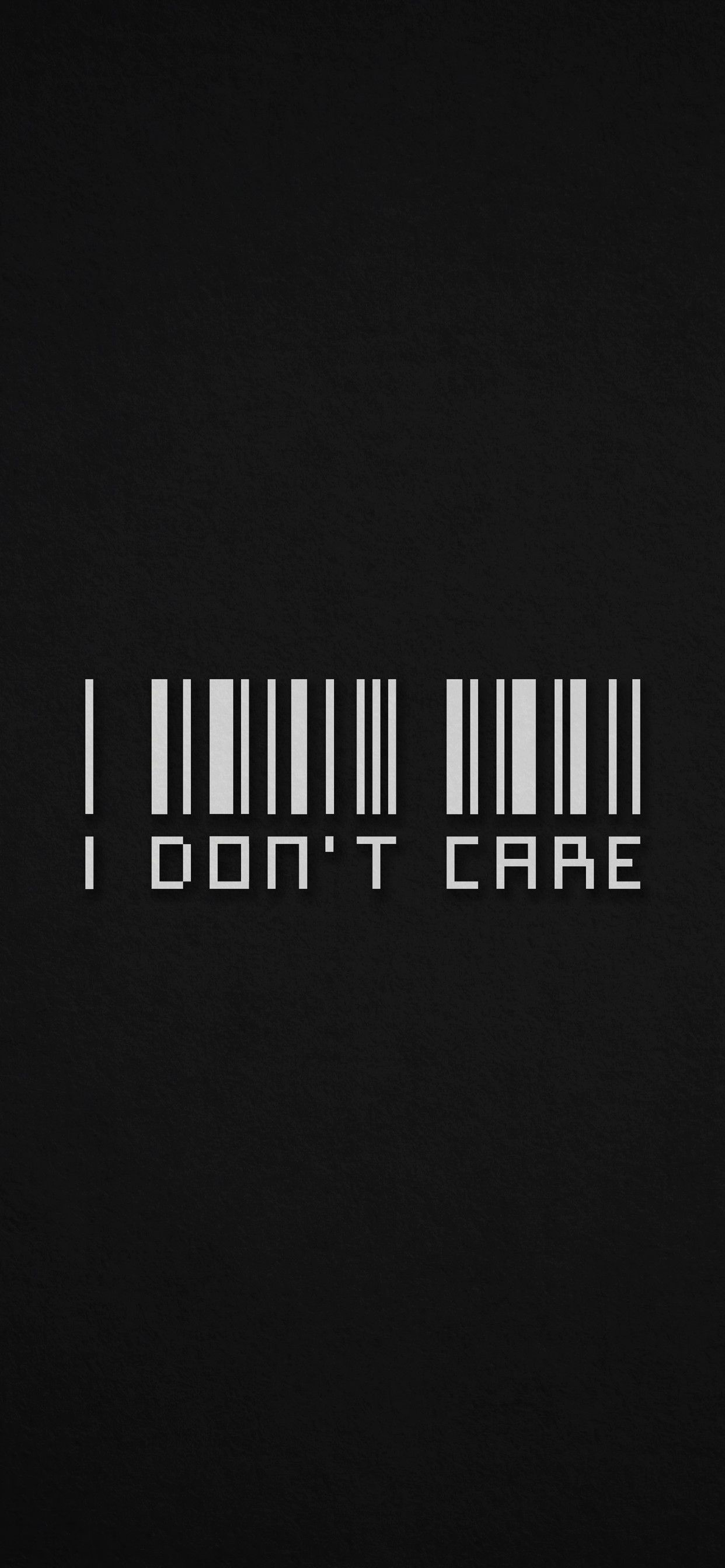 I Dont Care Barcode 4k iPhone XS MAX HD 4k Wallpaper