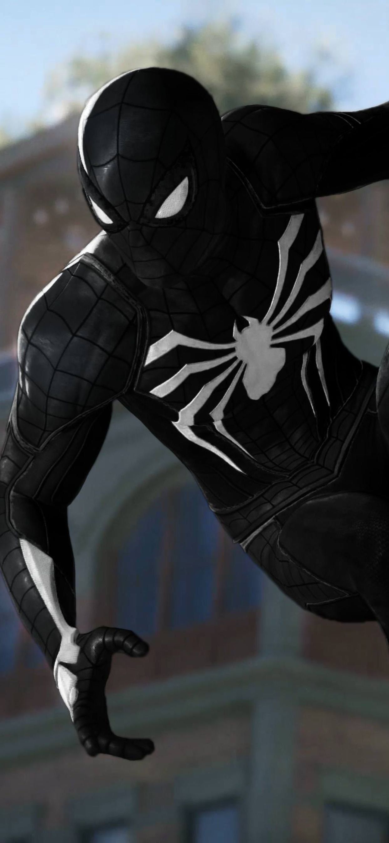 Spiderman Black Suit Wallpaper iPhone