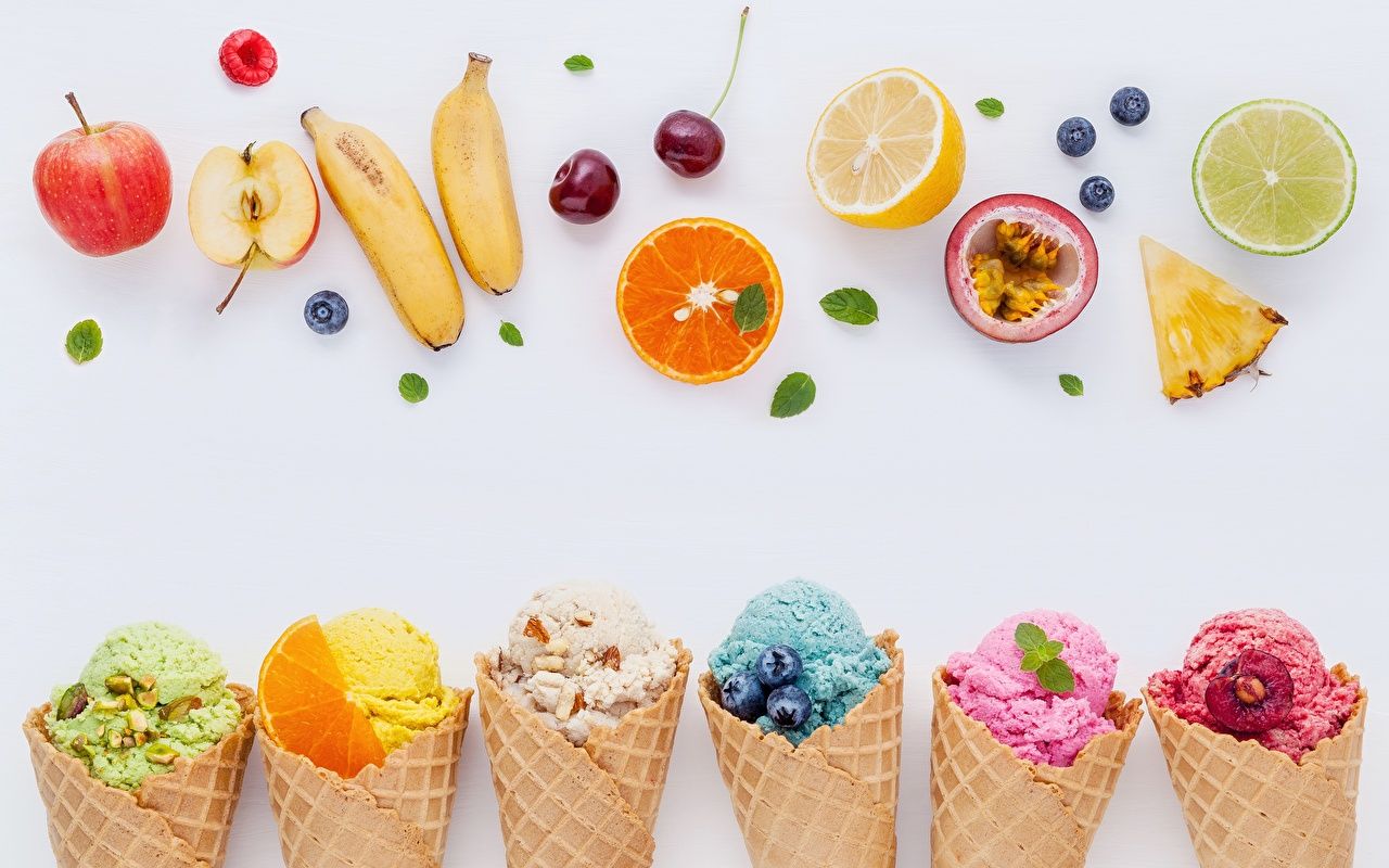 Desktop Wallpaper Food Ice cream Berry Fruit Ice cream cone
