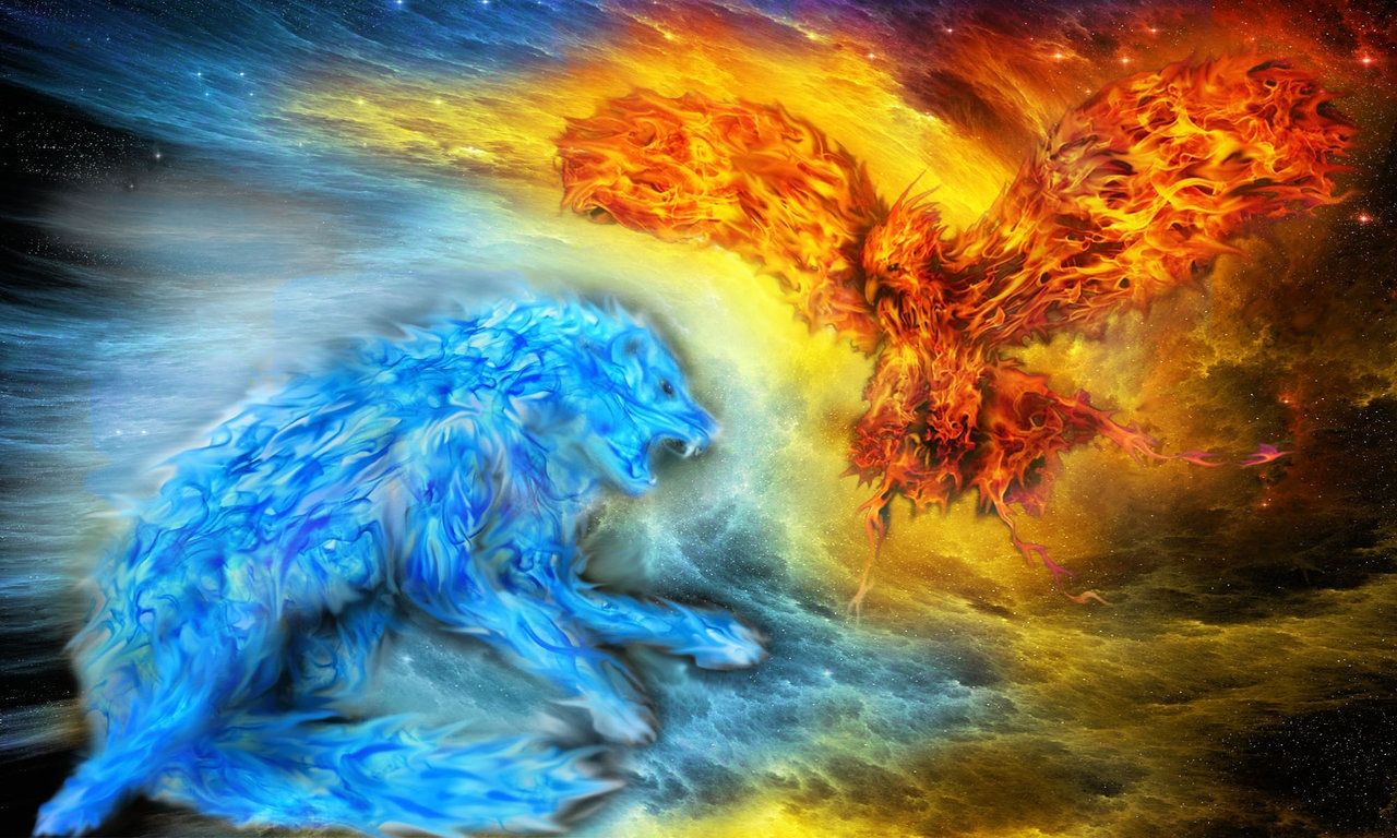 Ice Wolf Wallpaper Best Of Cool Fire and Ice Wallpaper
