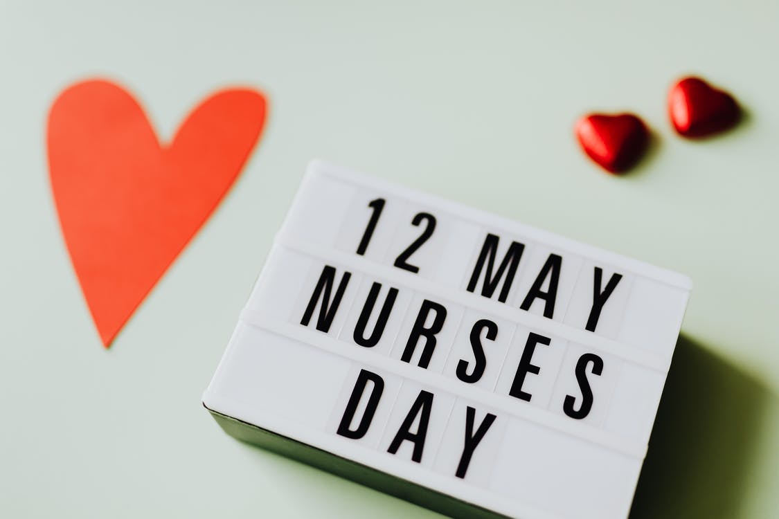Nurses Day Sign with Hearts · Free