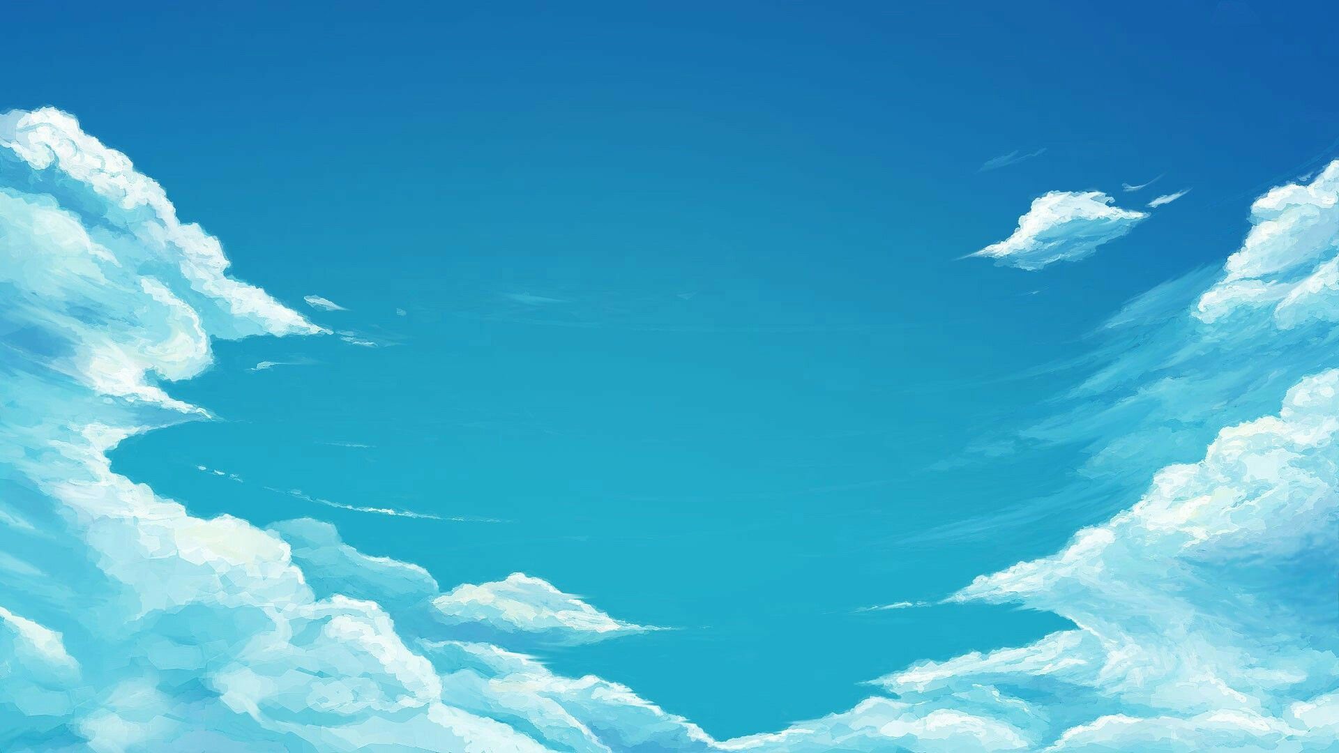 blue sky anime wallpaper