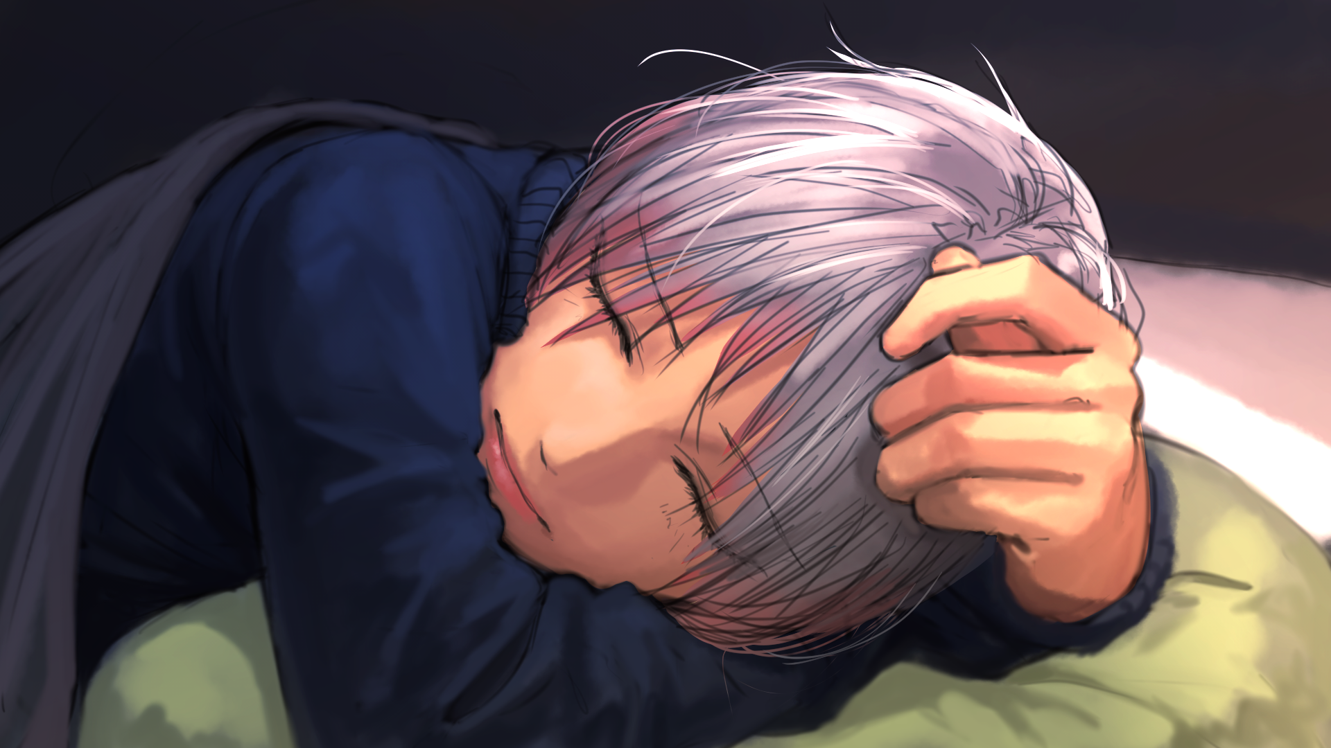 Wallpaper Anime Boy, Sleeping