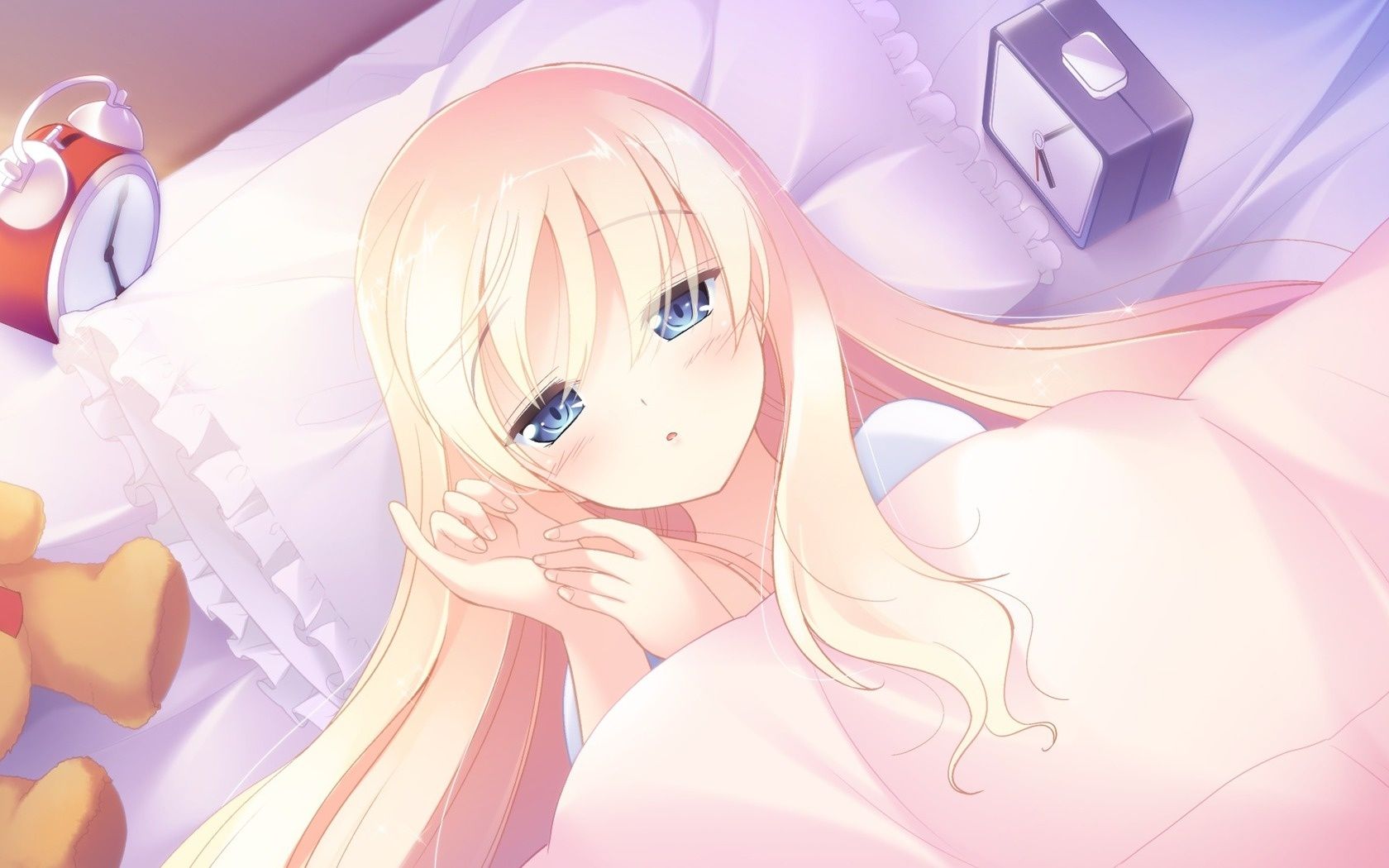 Wallpaper Anime Girl Alarm Clock Anime Girl