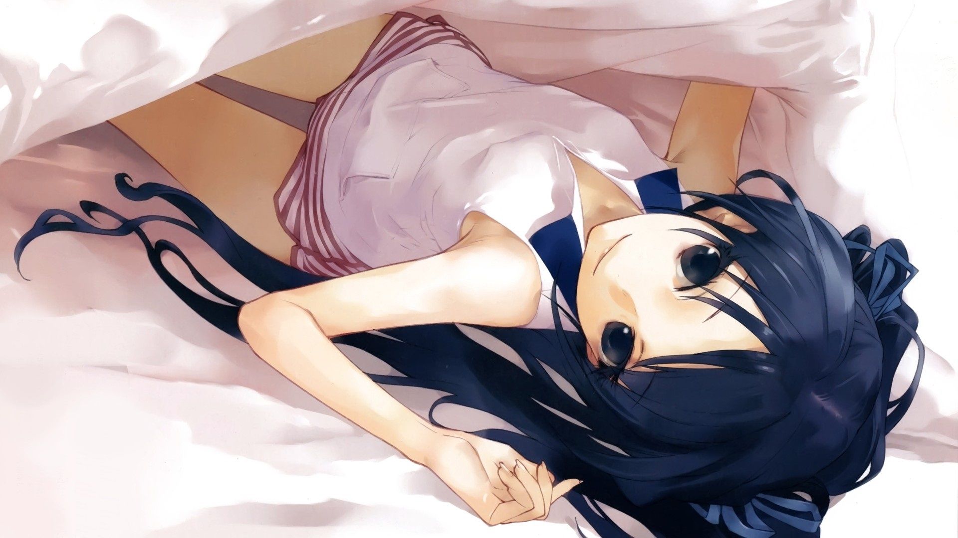 Wallpaper Anime girl sleep in bed 1920x1080 Full HD 2K Picture, Image