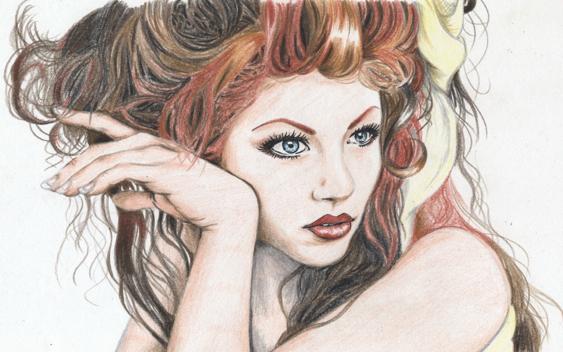Girl Drawing Wallpaper