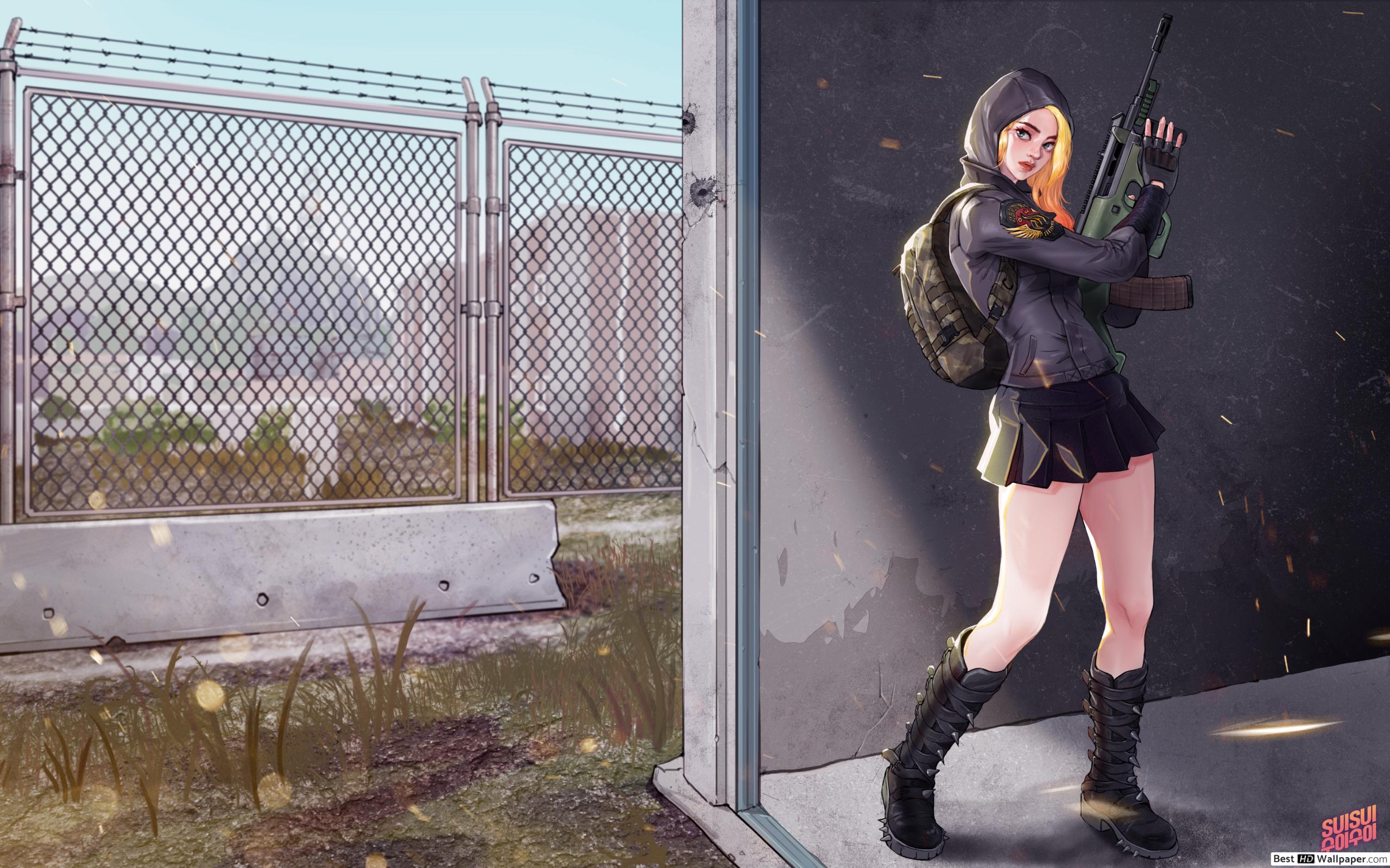 PlayerUnknown's Battlegrounds (PUBG) Girl HD wallpaper