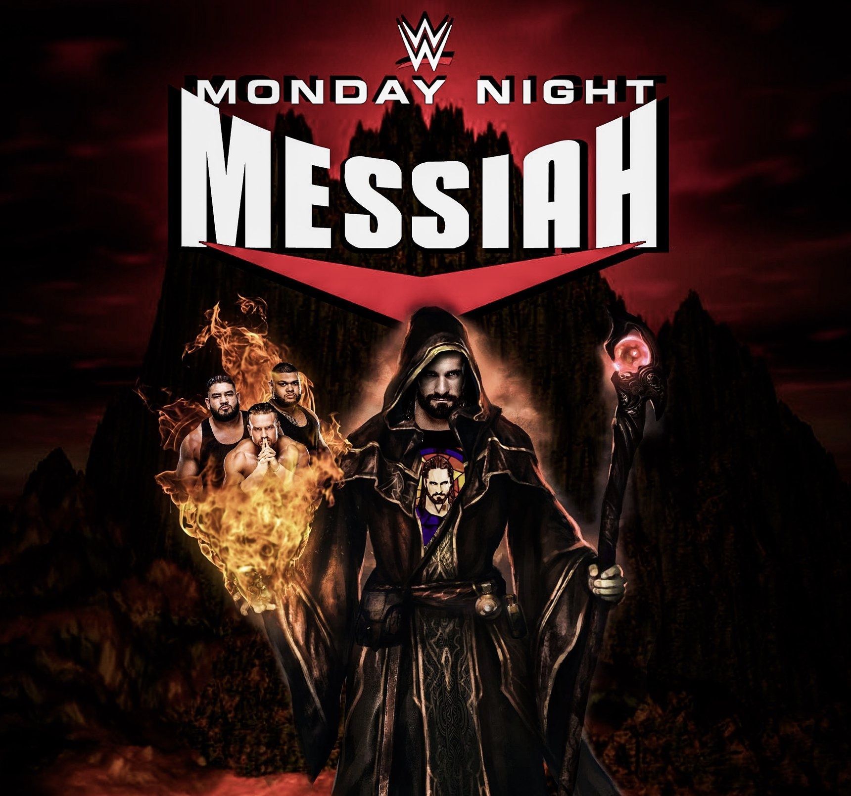 Monday Night Messiah: Seth Rollins with Akam Rezar & Buddy Murphy. Wwe seth rollins, Seth rollins, Wwe wallpaper