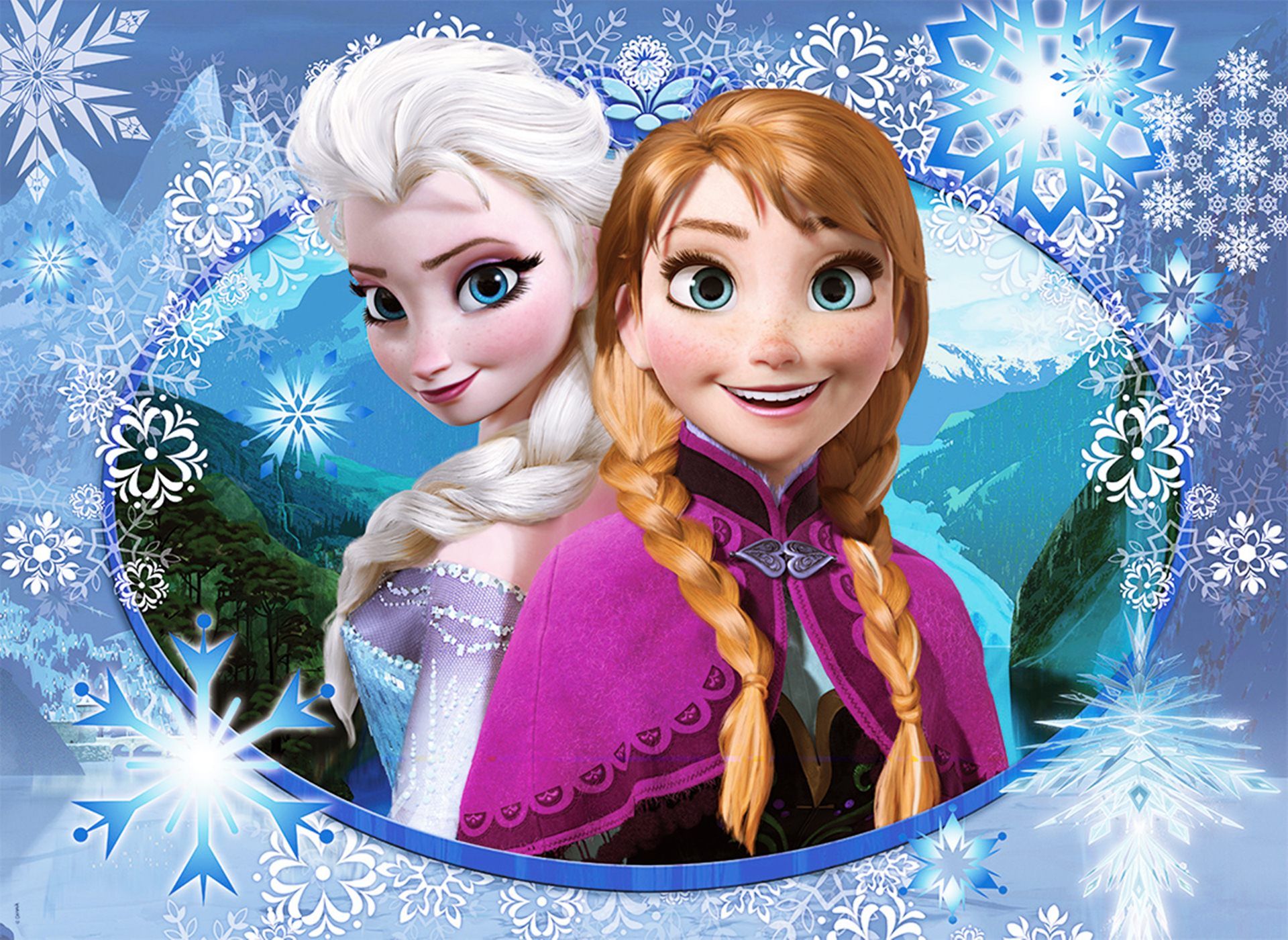 Anna and Elsa Frozen Wallpaper