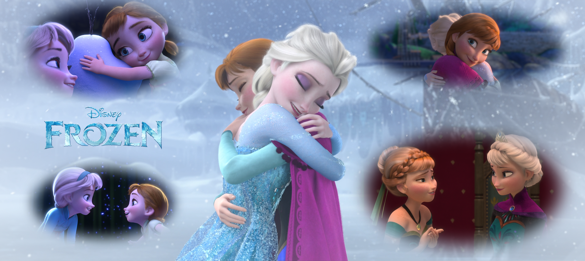 Elsa And Anna Wallpaper (from R Frozen)