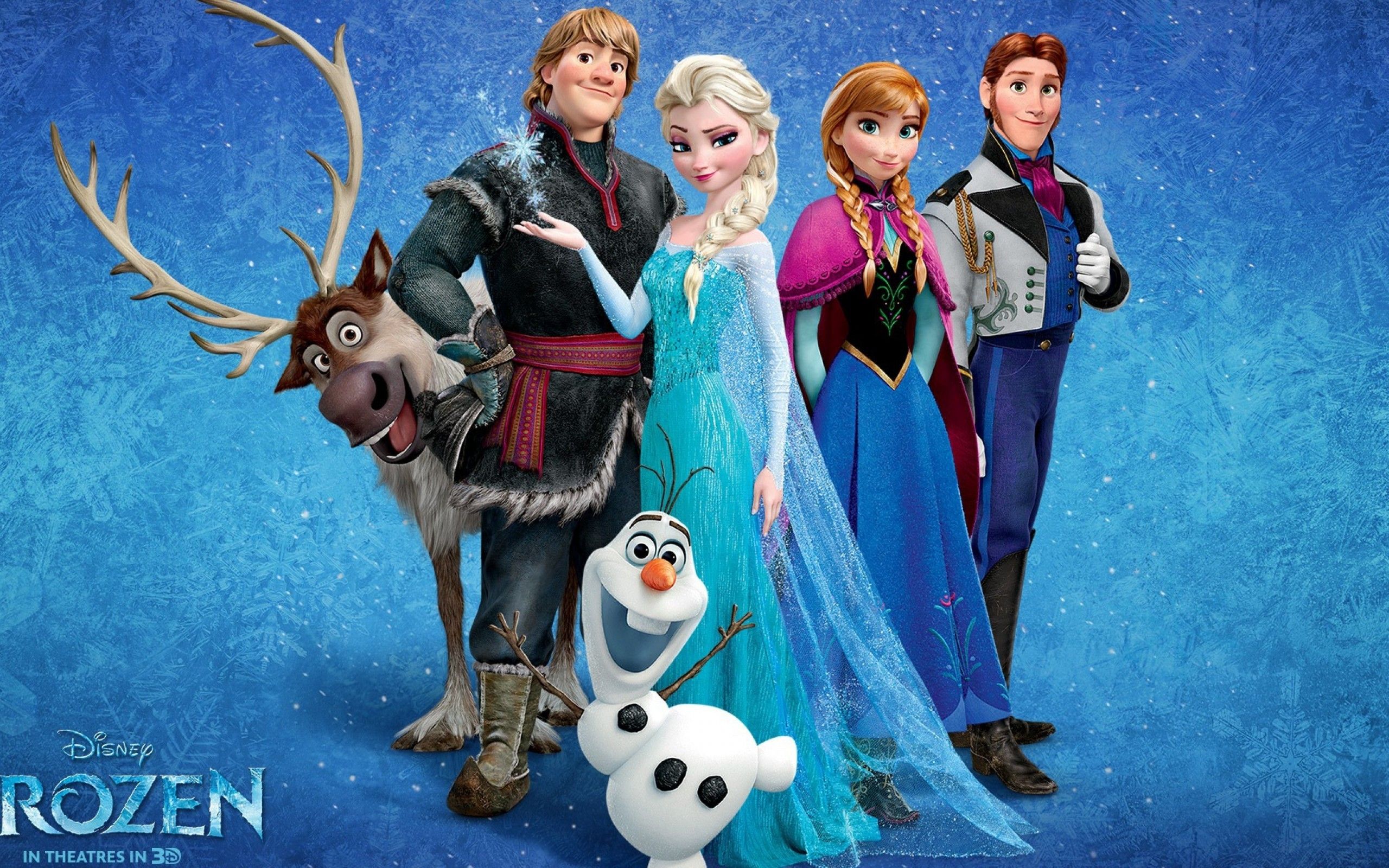 Download 2560x1600 Frozen, Elsa, Anna, Olaf, Kristoff, Animation