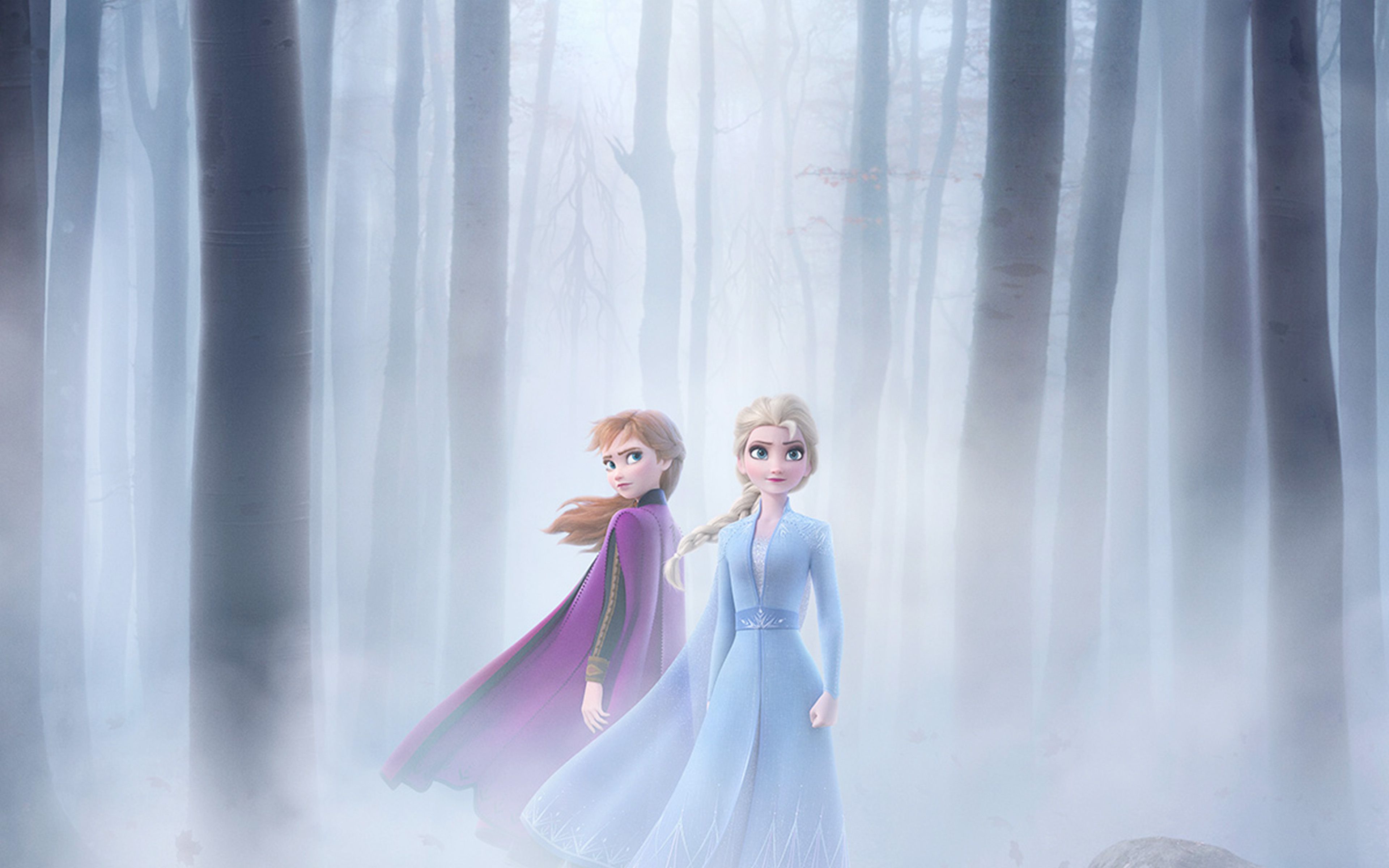 Frozen Anna Elsa Film Disney Art Wallpaper