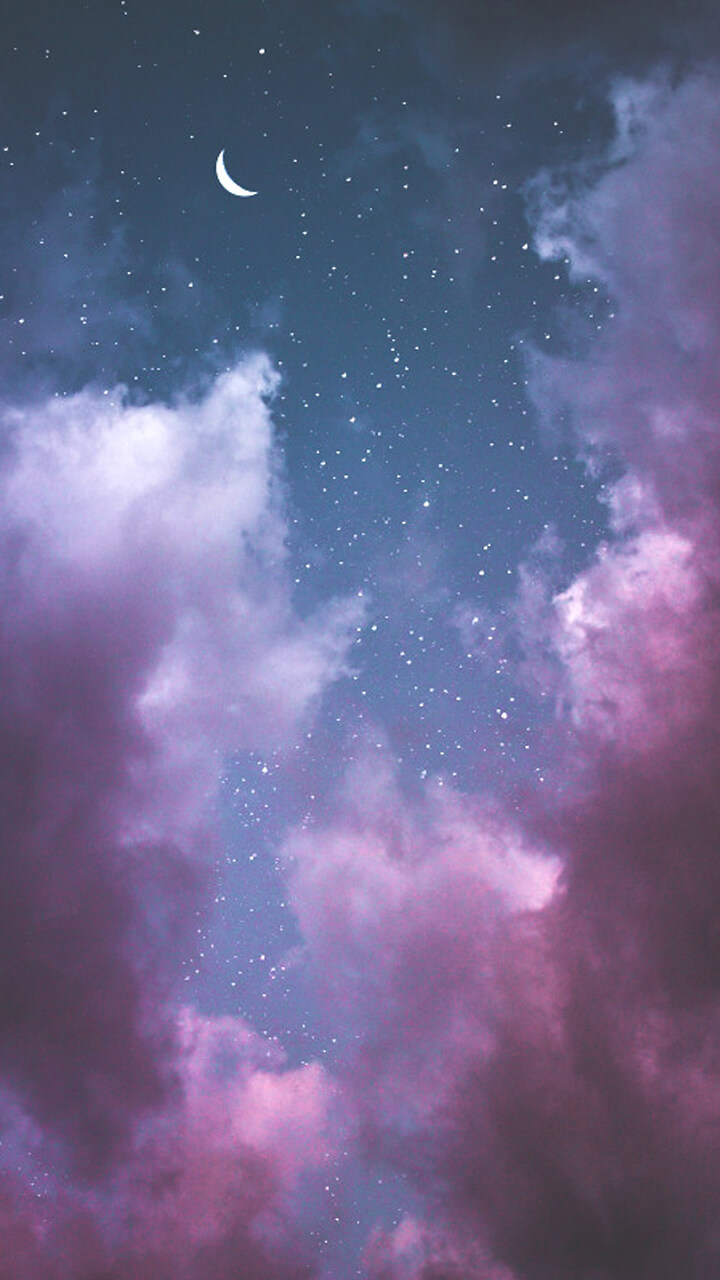Pink Purple Sky Wallpaper iPhone