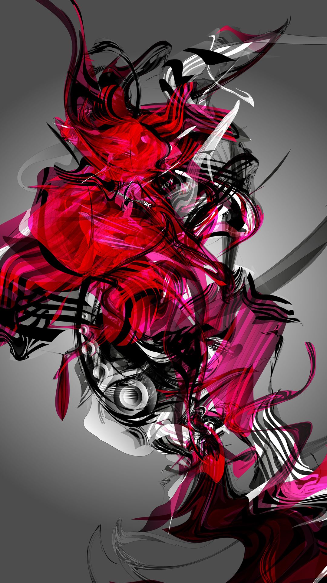 Abstract Colorful Shades Pink White Black Android Wallpaper free