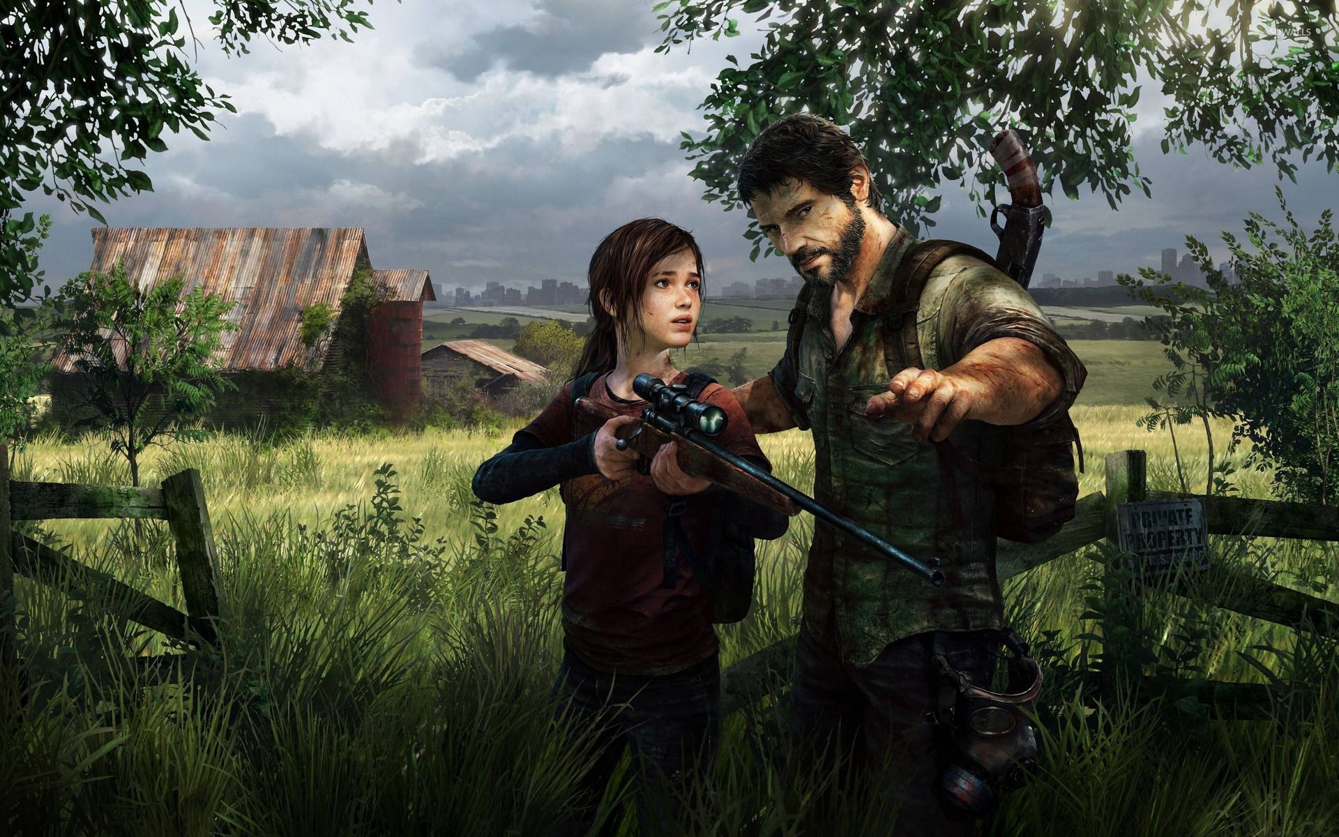 Desktop Wallpapers The Last of Us Ellie, Joel Two Creeks 1366x768