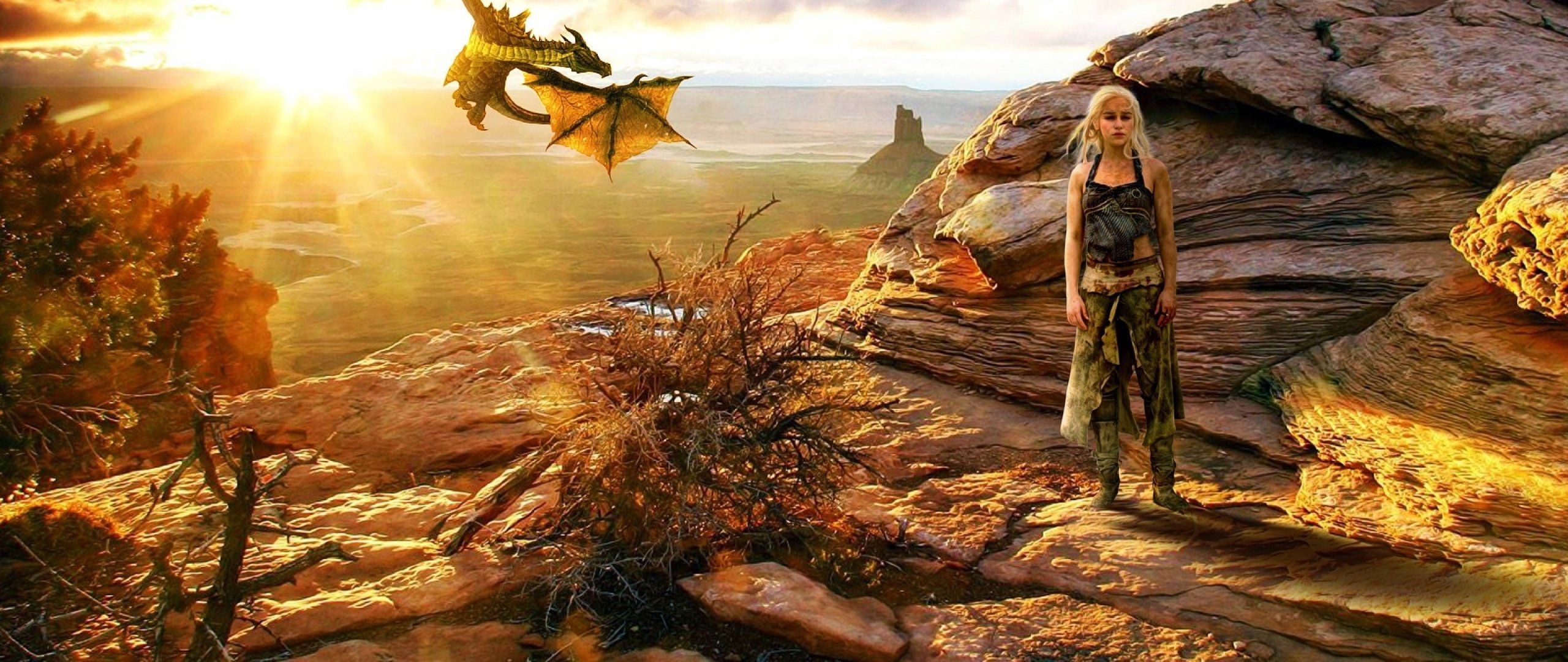 Khaleesi With Dragon Game of Thrones HD wallpaper