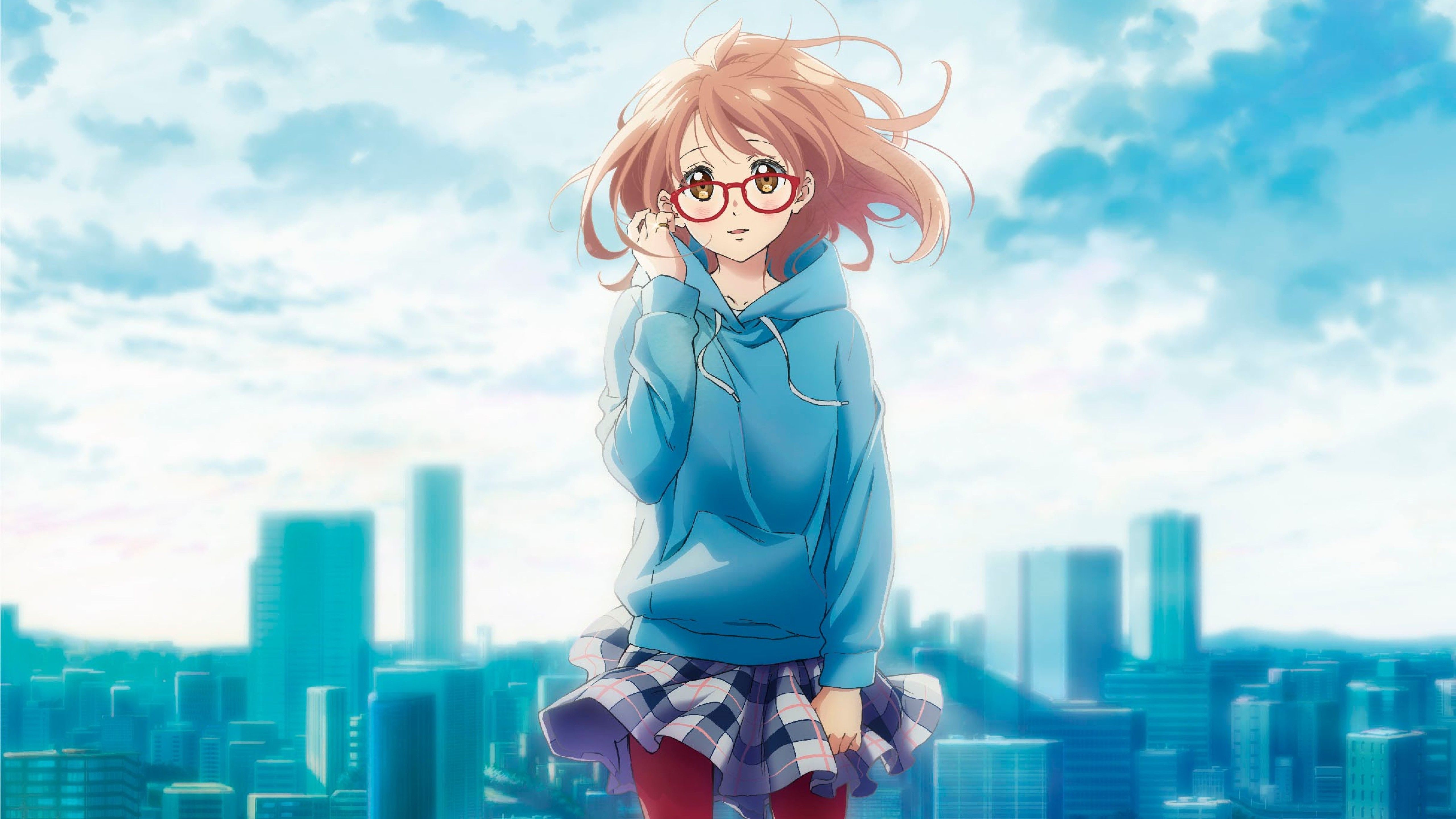 Wallpaper anime, Kyoukai No Kanata, girl, beauty, 5k, Art