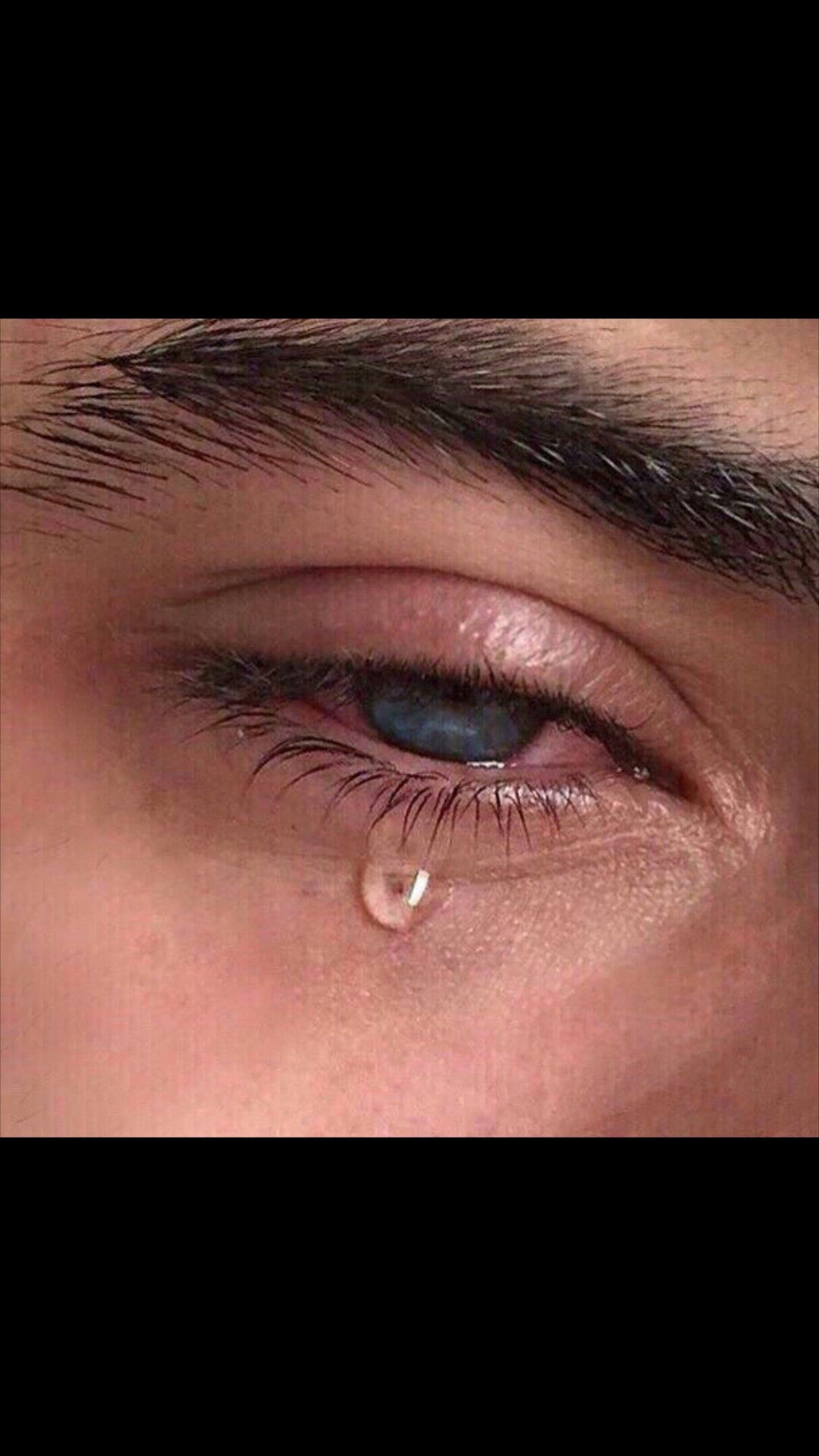 crying eye man
