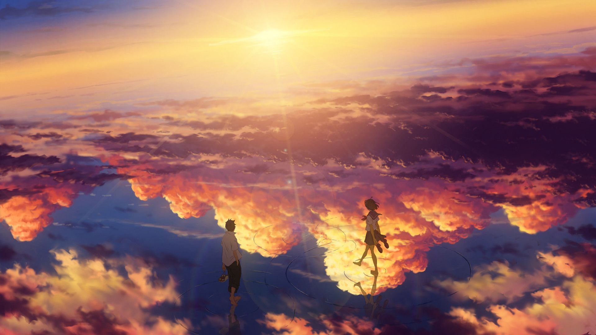 Anime Scenery Wallpaper Sunset - Anime Wallpaper HD