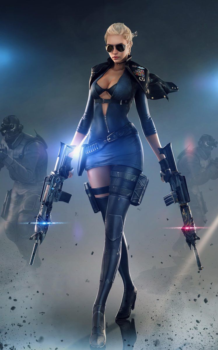 women with sunglasses, Women, CrossFire, PC gaming, Gun, Digital art, Video games Wallpaper HD / Desktop and Mobile Background