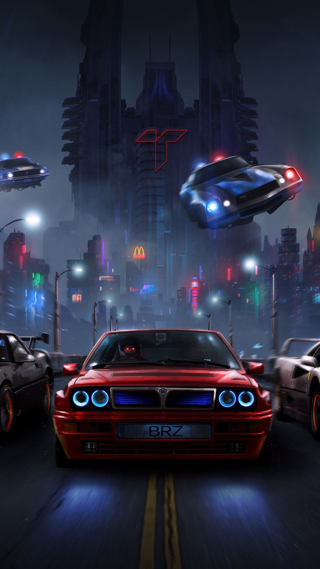 Racers night, chase, cars, 1080x1920 wallpaper. Sports car wallpaper, Futuristic cars, Car wallpaper