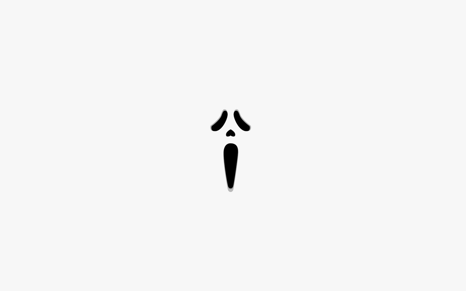 This Scream Mask White Screen wallpapers is suitable for use on