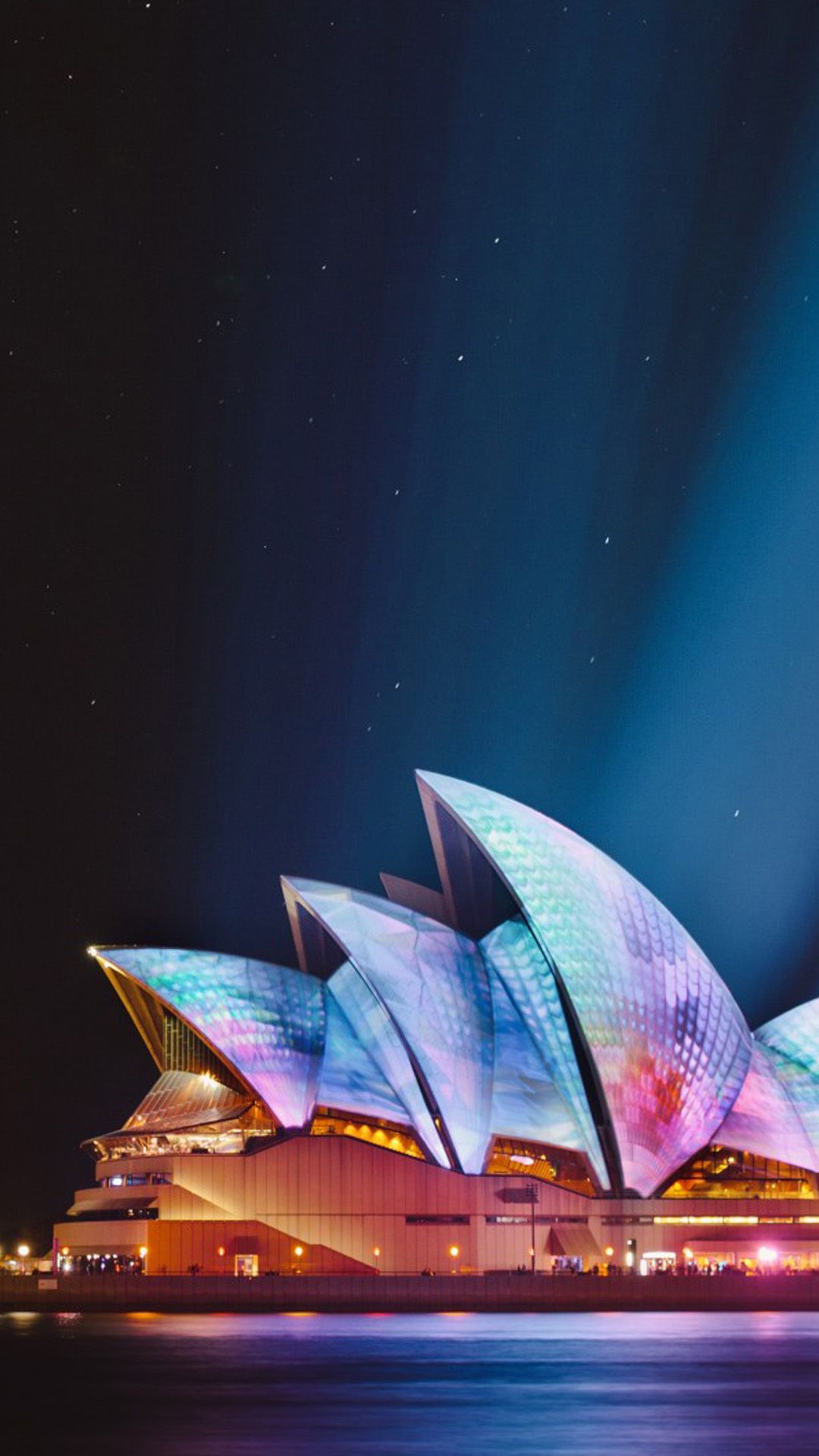Sydney Opera House Cityscape Night Free 4K Ultra HD Mobile Wallpaper