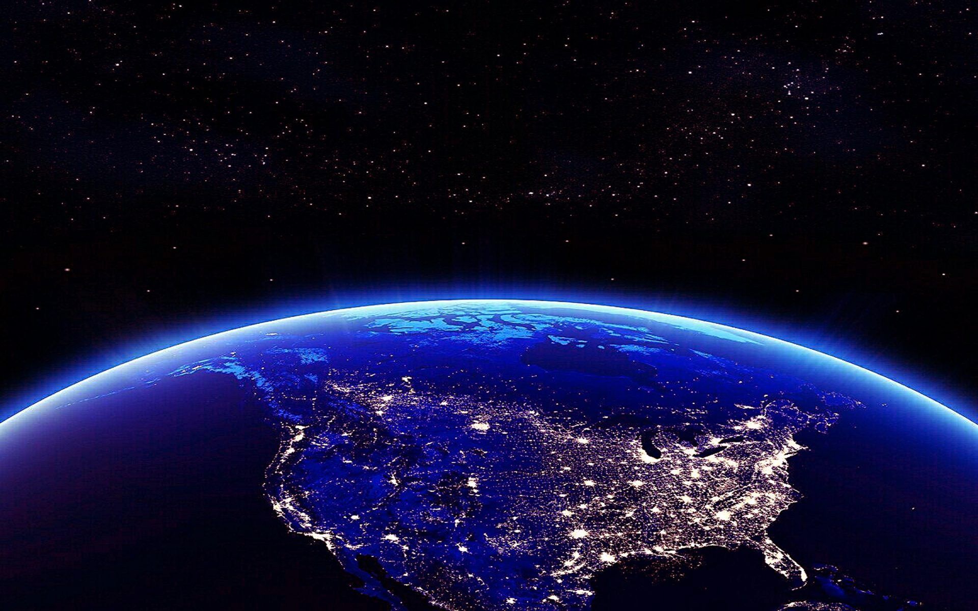 Earth North America In The Night View From Space 4k Wallpaper