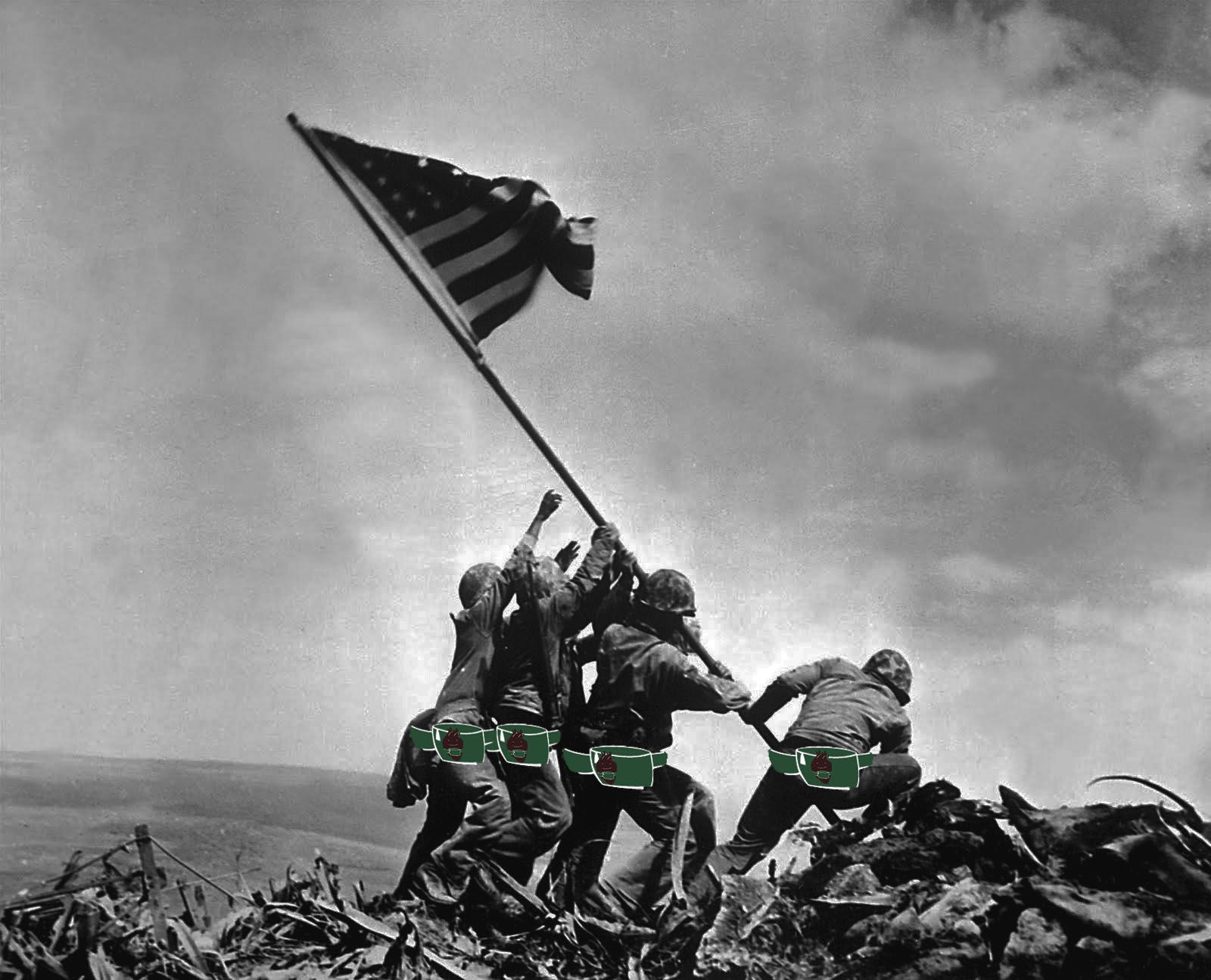 Raising the Flag On Iwo Jima Wallpaper