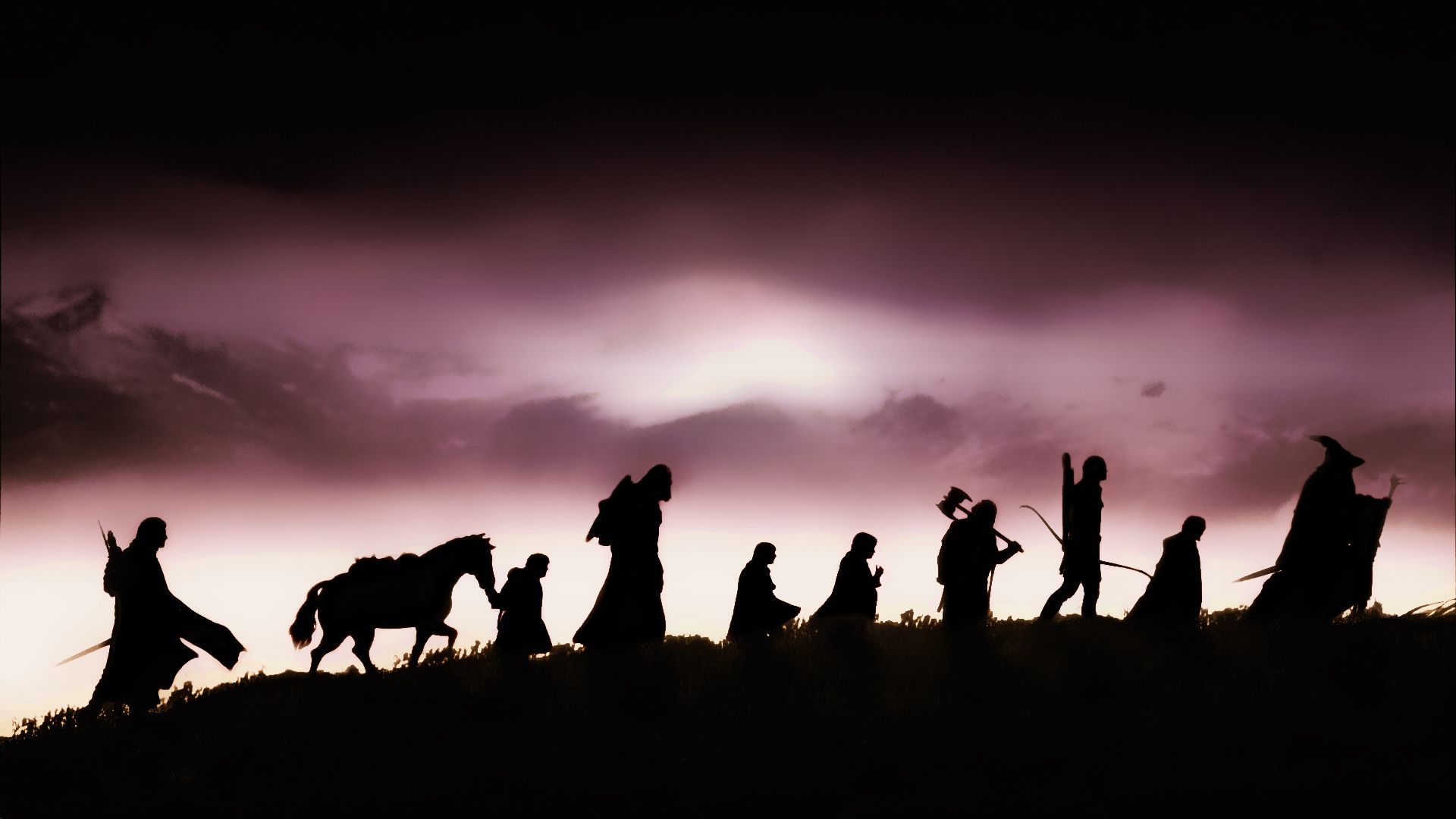 Lord of the Rings, Fellowship of the Ring, Silhouettes