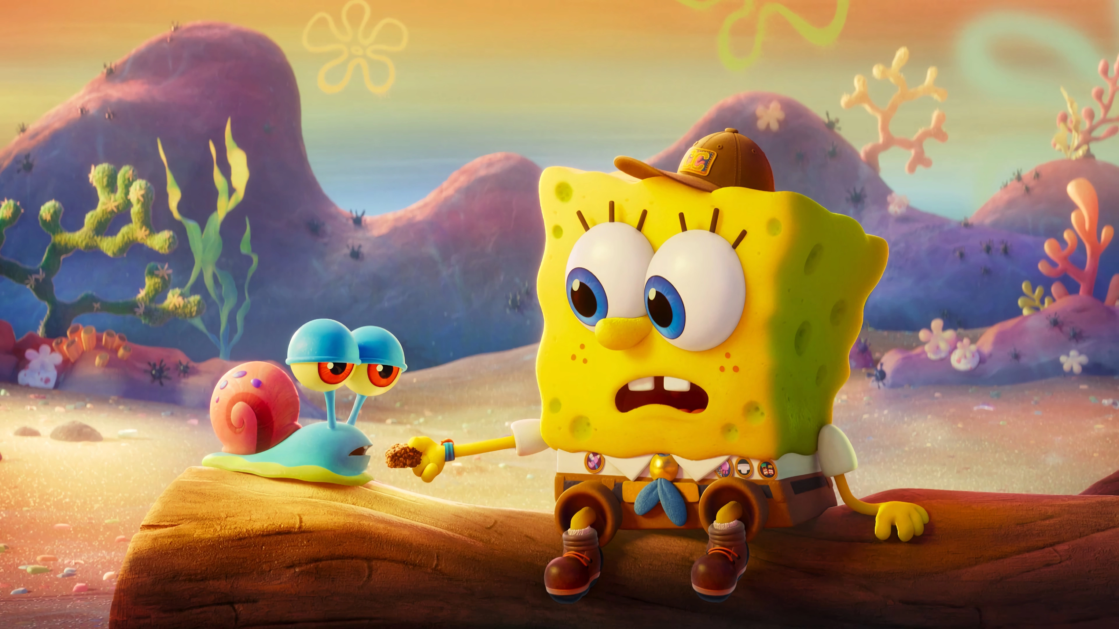 SpongeBob & Gary 4k Ultra HD Wallpaper. Background Image