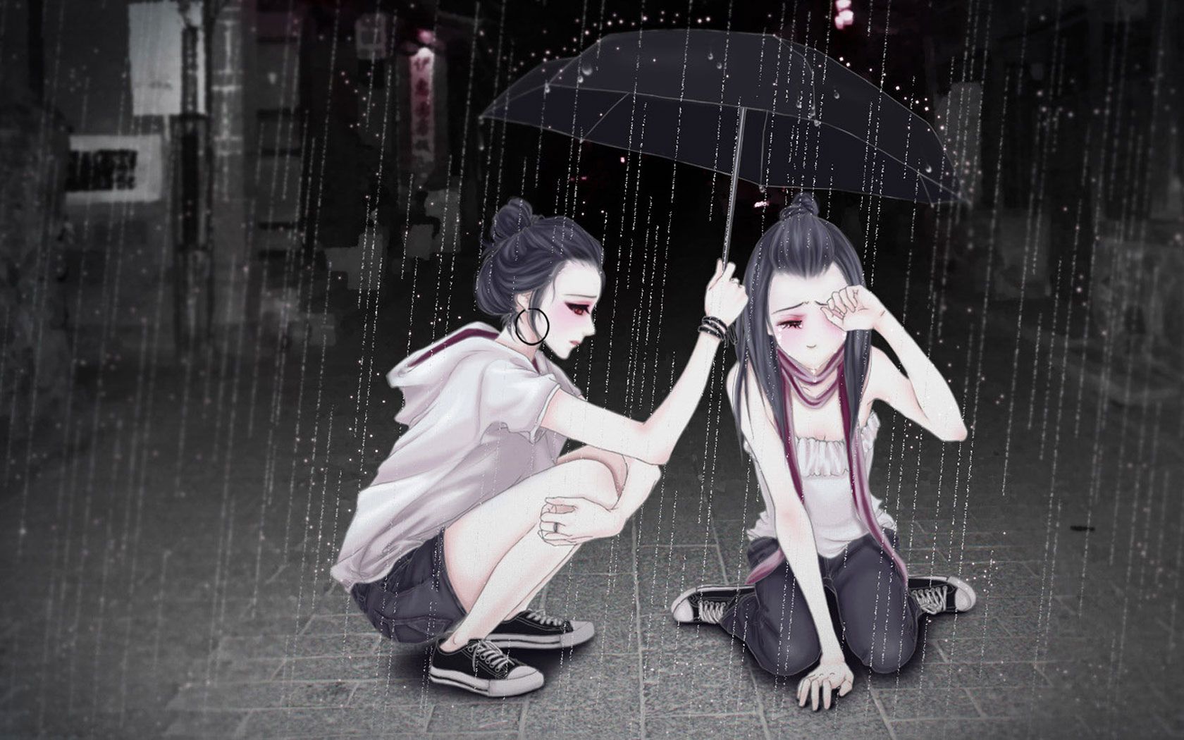 Sad Girl Anime Wallpaper Comics Desktop Background