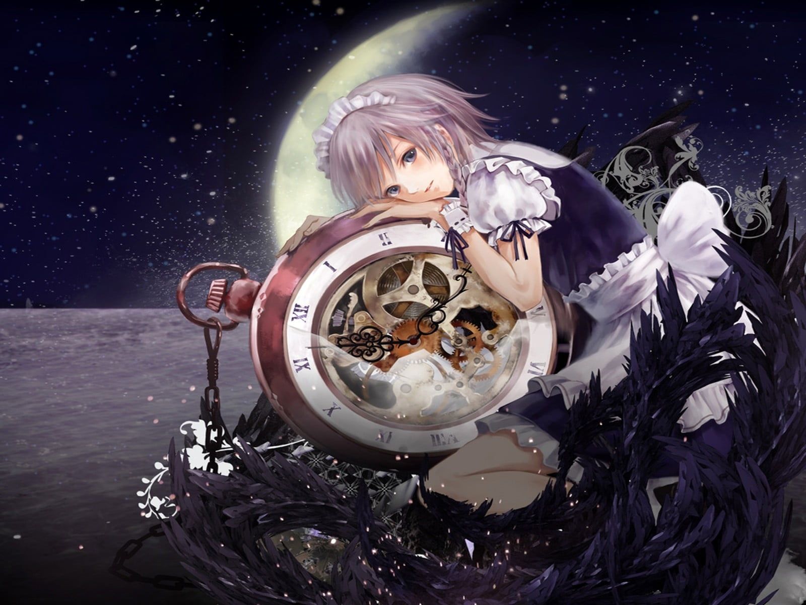 Clock painting, anime, melting, clocks, grunge HD wallpaper