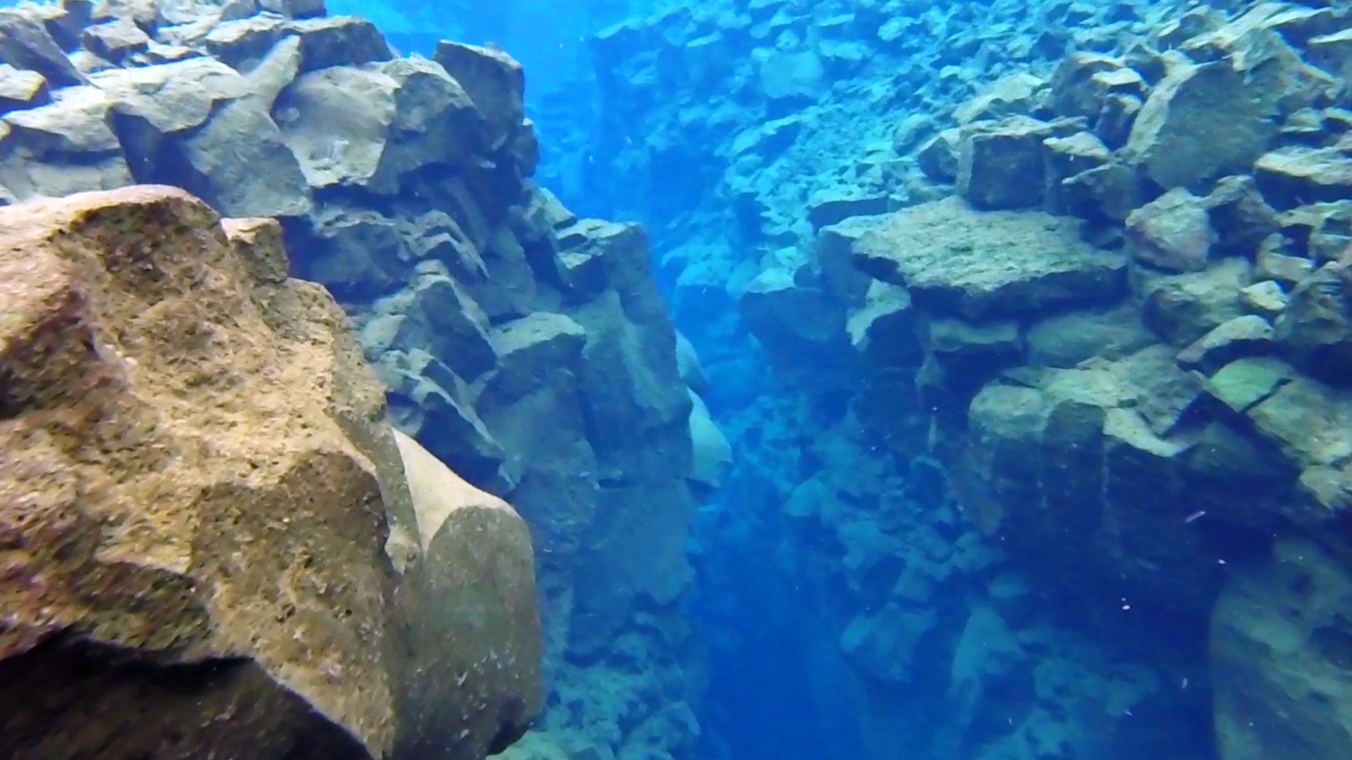 Into the Blue between tectonic plates