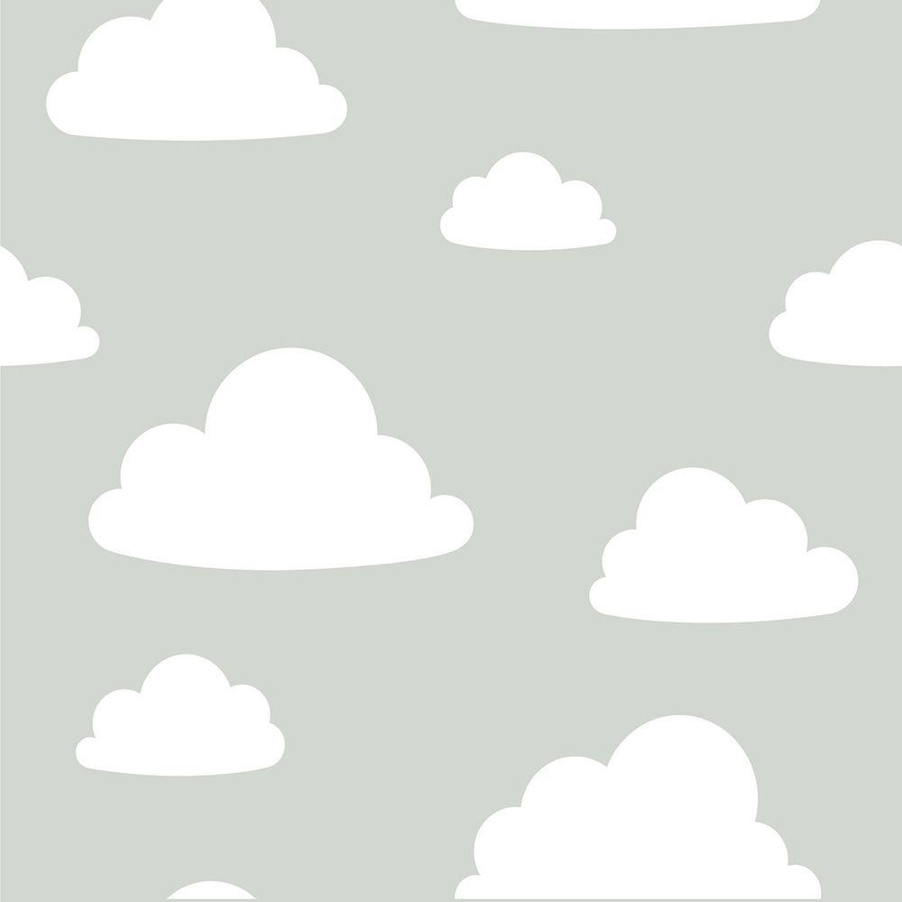 NuWallpapers Grey Clouds Peel and Stick Wallpapers Sample NU1931SAM