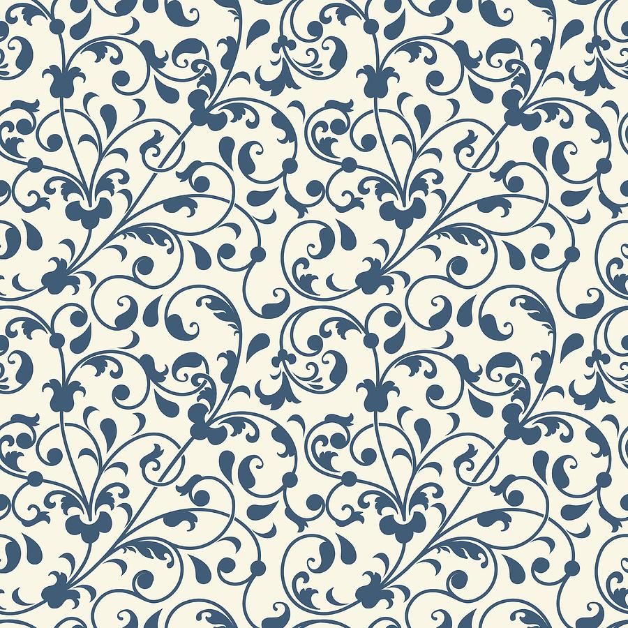 Vector flower seamless pattern background. Elegant texture